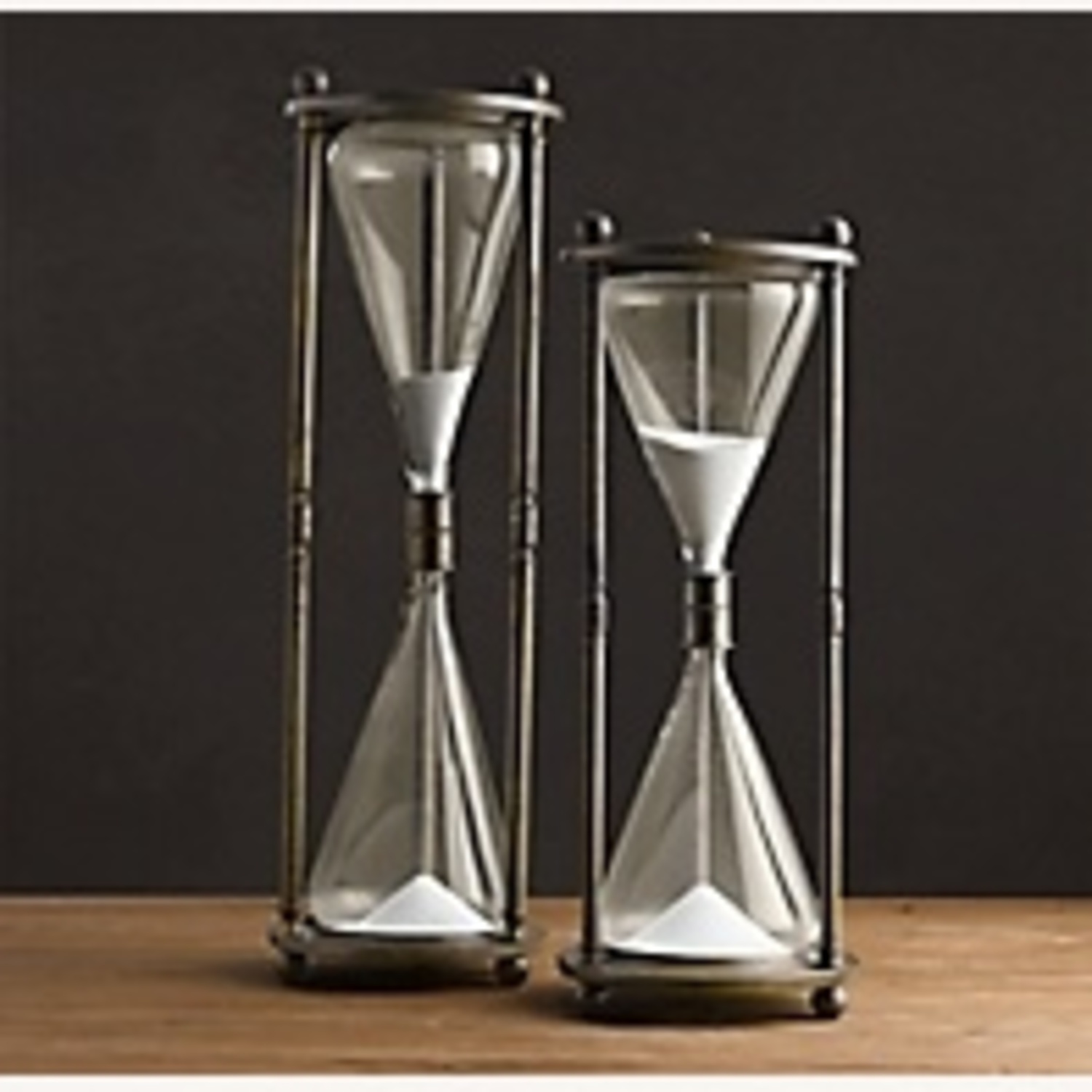 Restoration Hardware Vintage Brass Hourglass - image-4