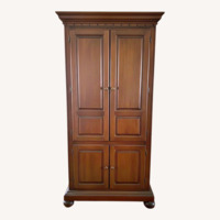 Dark Brown Wood Media Storage