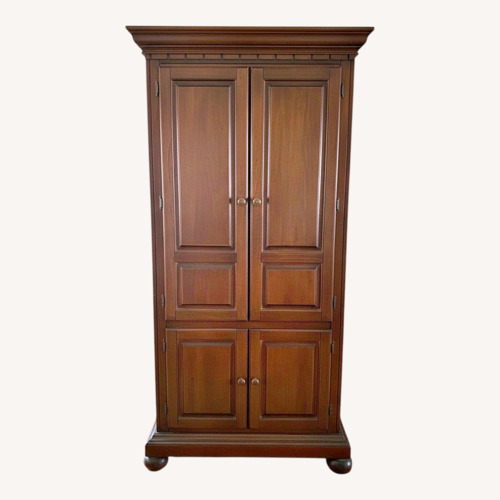 Used Dark Brown Wood Media Storage for sale on AptDeco