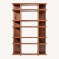 West Elm Wallace Dark Brown Wood Bookcase