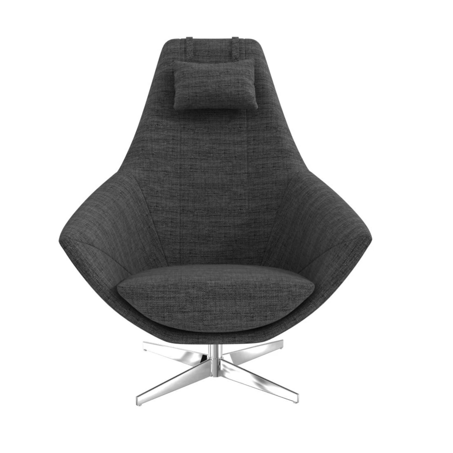 Modani Kendra Dark Gray Fabric Armchair - image-5