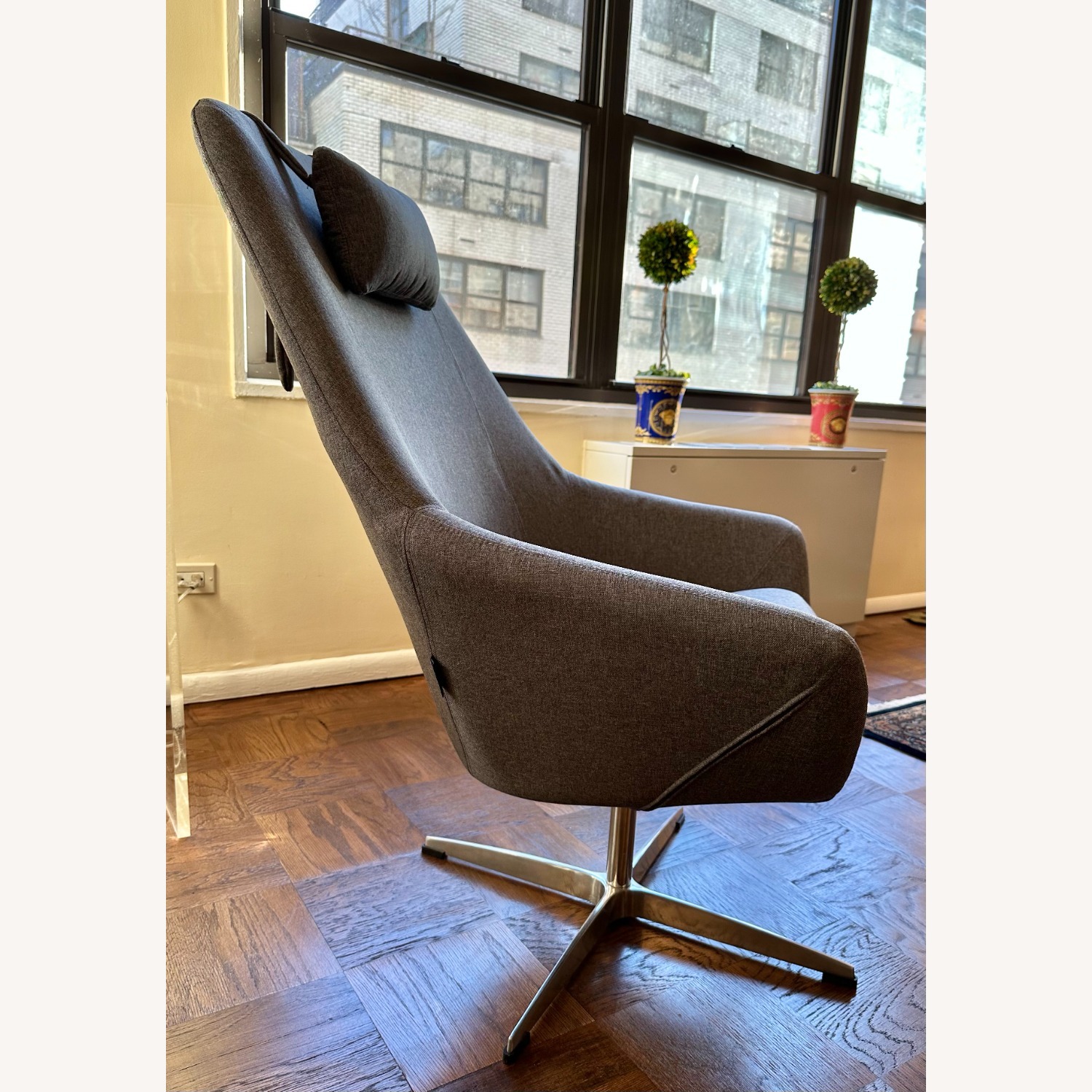 Modani Kendra Dark Gray Fabric Armchair - image-2