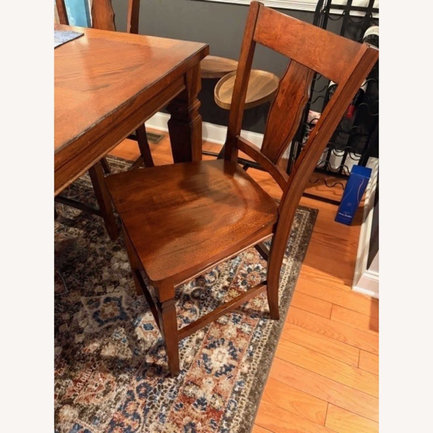 Ashley Furniture Dark Brown Wood Dining Table - image-3