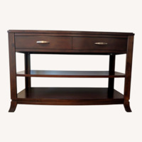 Console Table Lightweight W 2 Drawers 