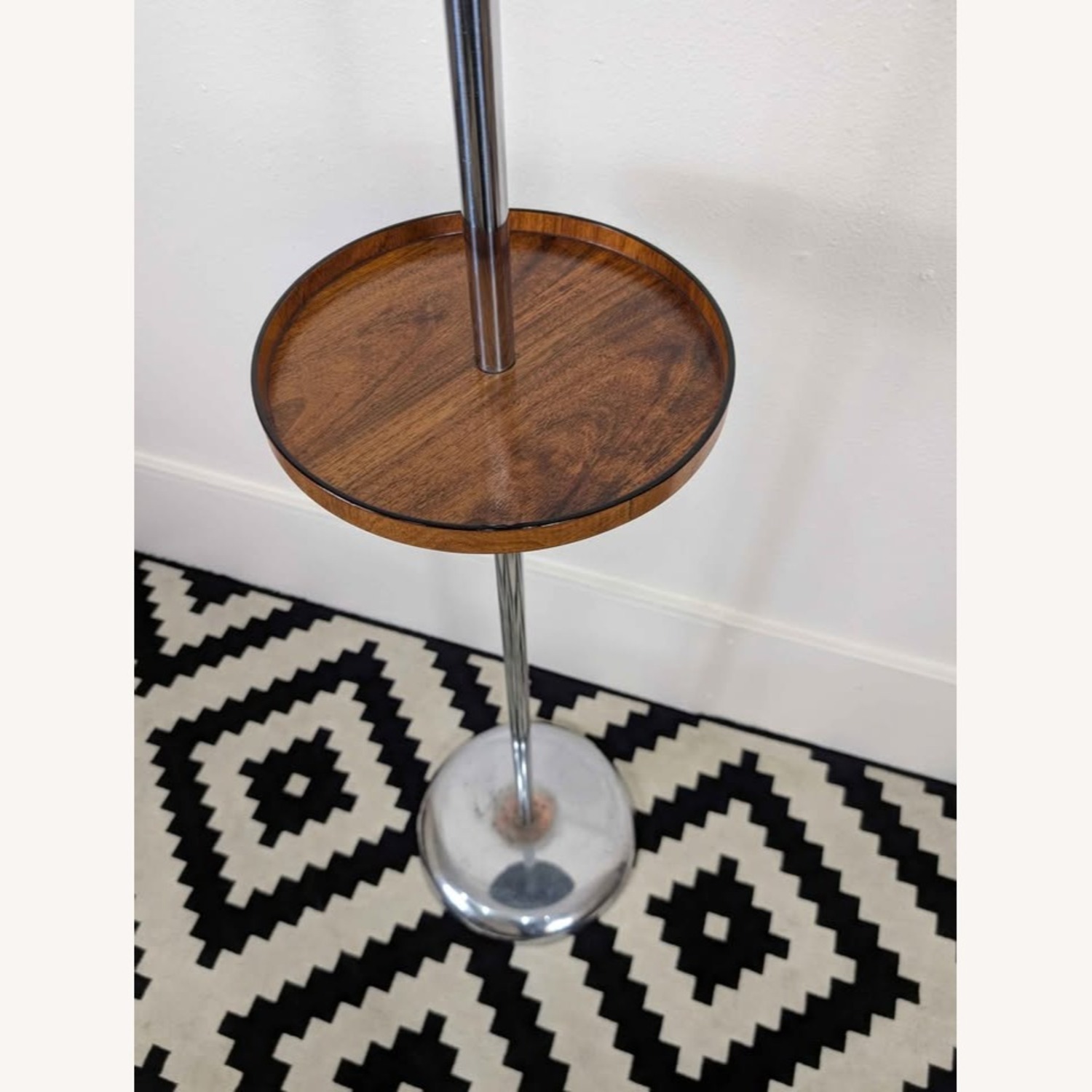 MCM Bauhaus Style Chrome & Rosewood Coat Rack - image-5