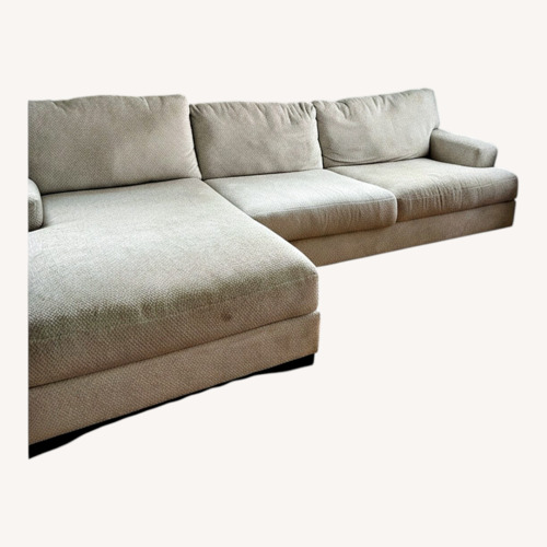 Used Ashley Furniture Natural Fabric 2 Piece Sectional for sale on AptDeco