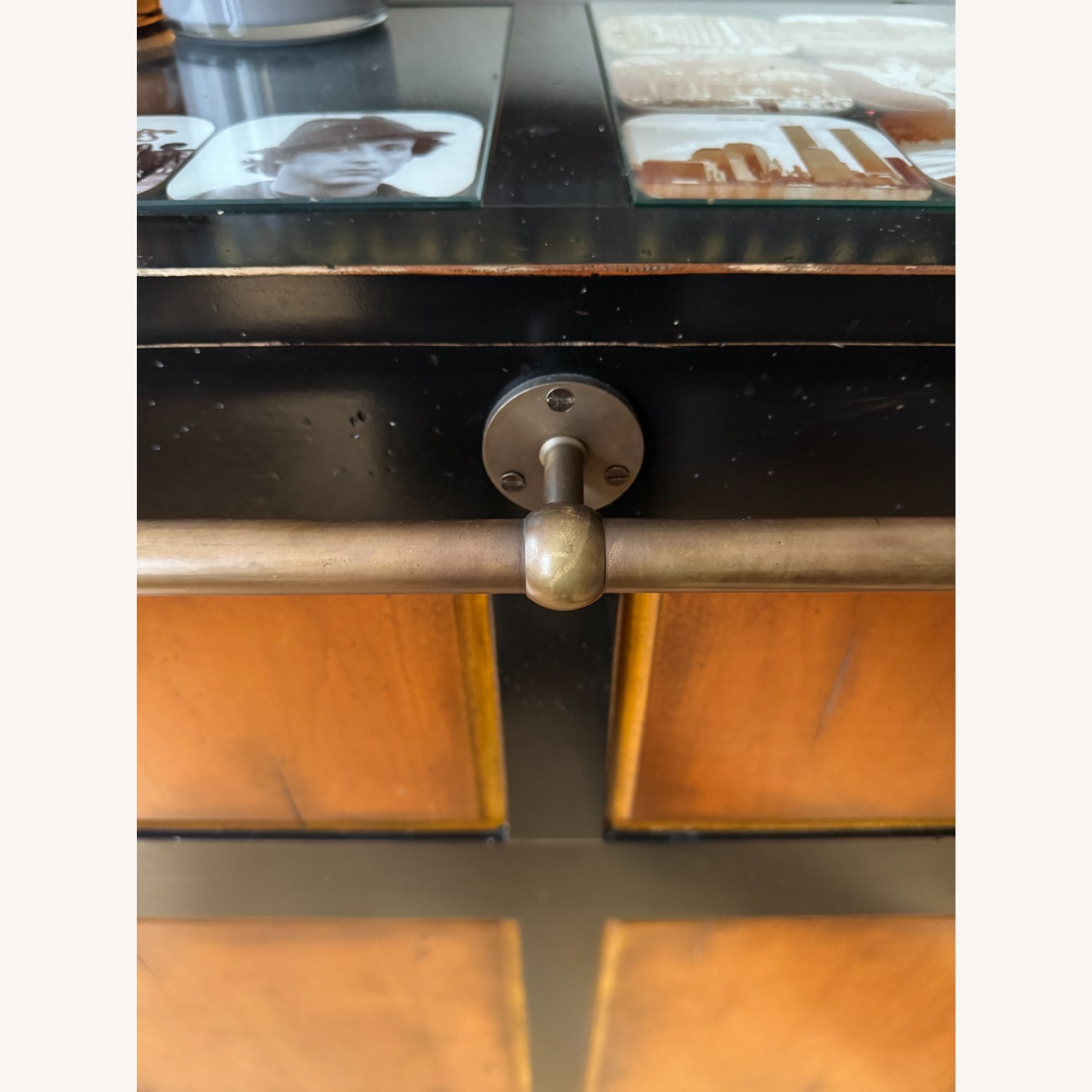 Black Wood Bar Cart - image-5