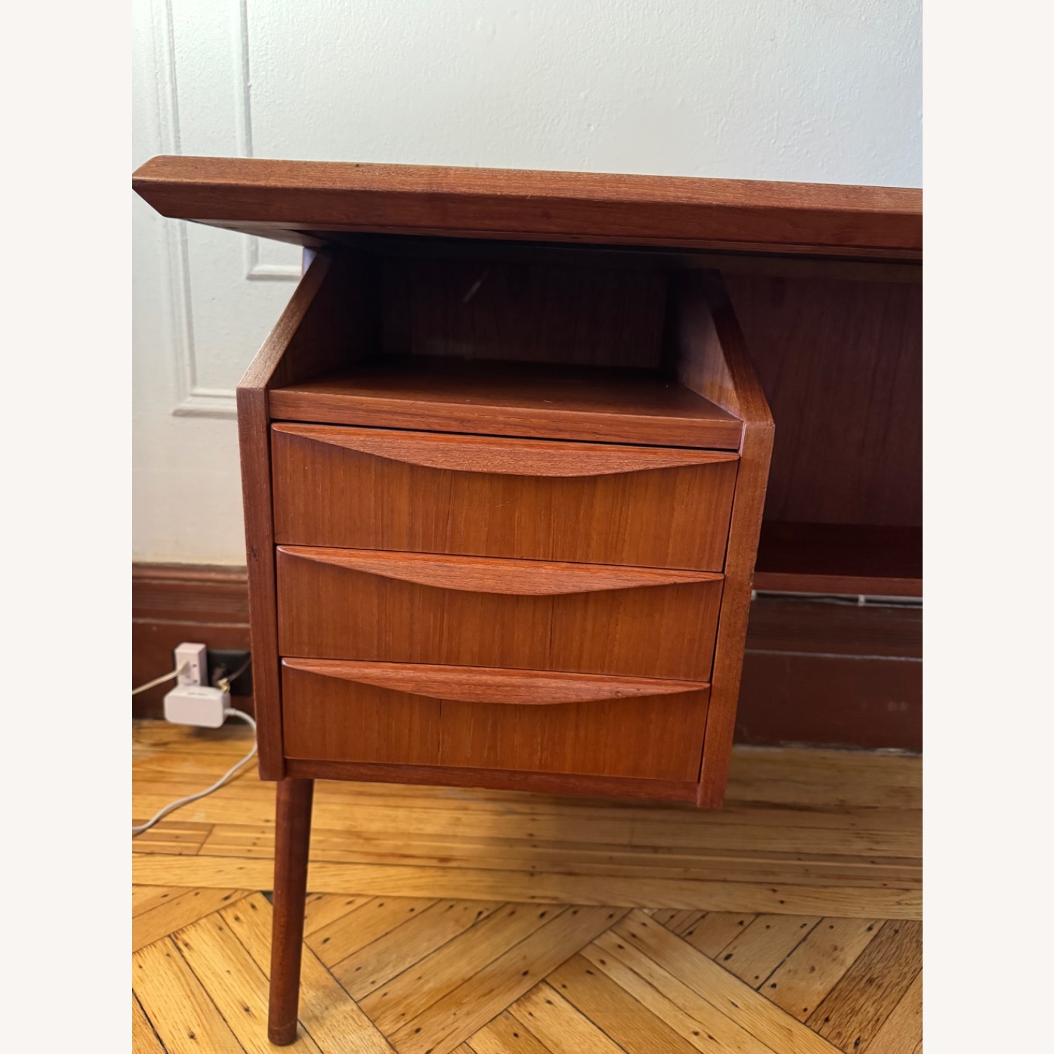 Danish Mid-Century Modern Teak Desk - 1960s - image-7