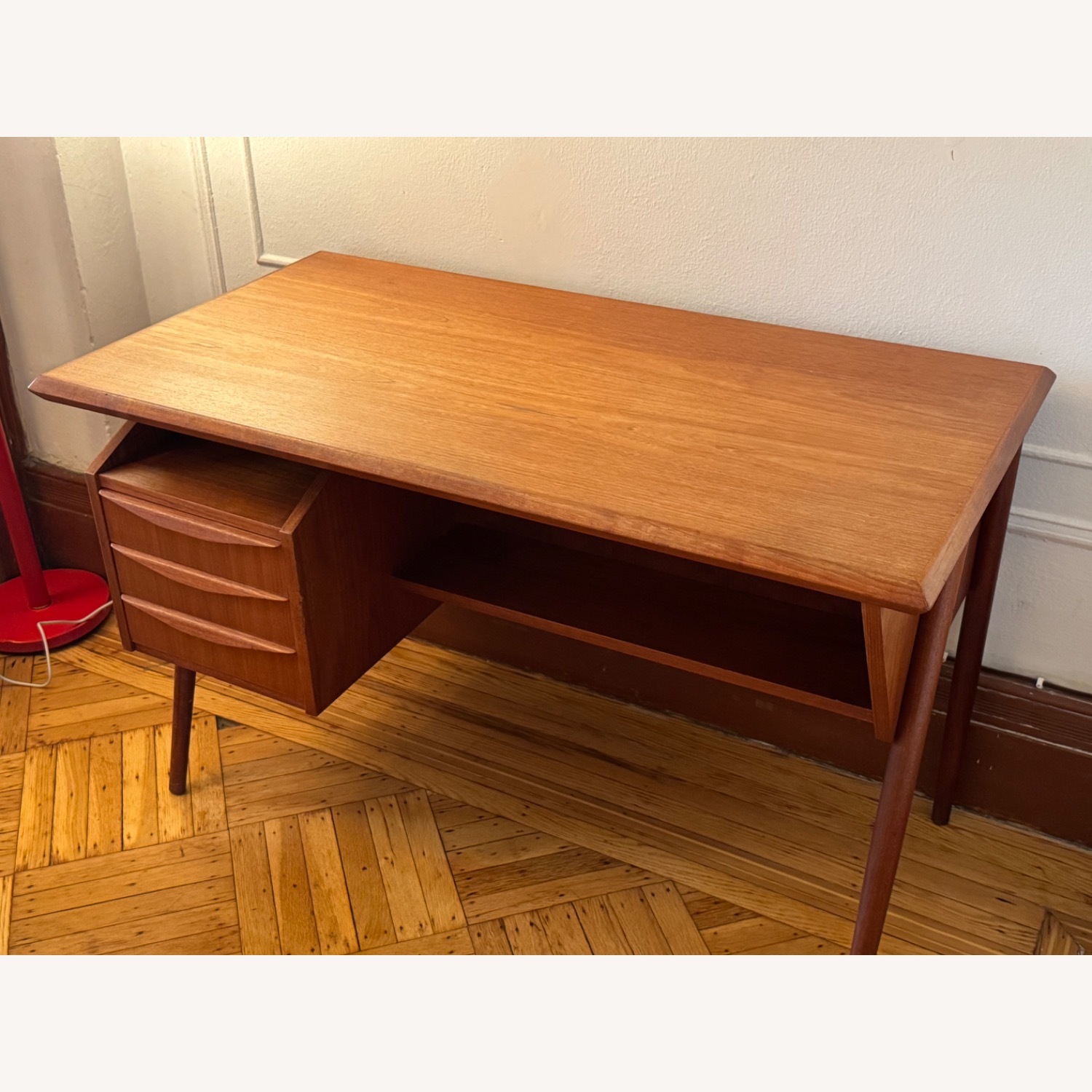 Danish Mid-Century Modern Teak Desk - 1960s - image-2