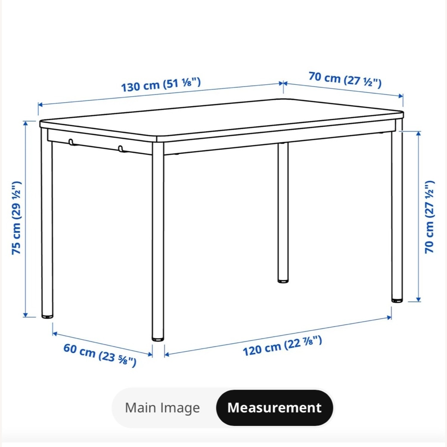 IKEA Tommaryd White Dining Table - image-3