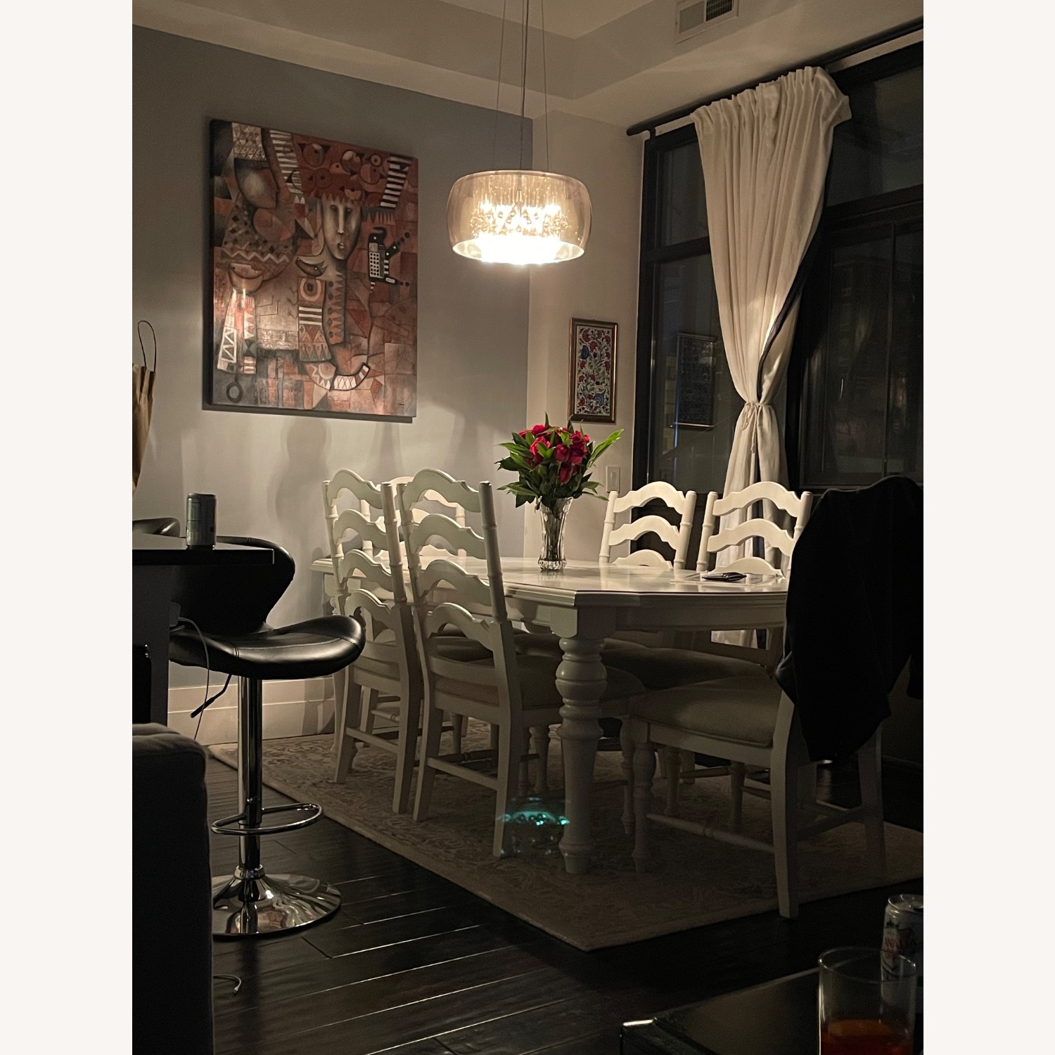 Charleston 6-Piece White Wood Dining Set - image-1