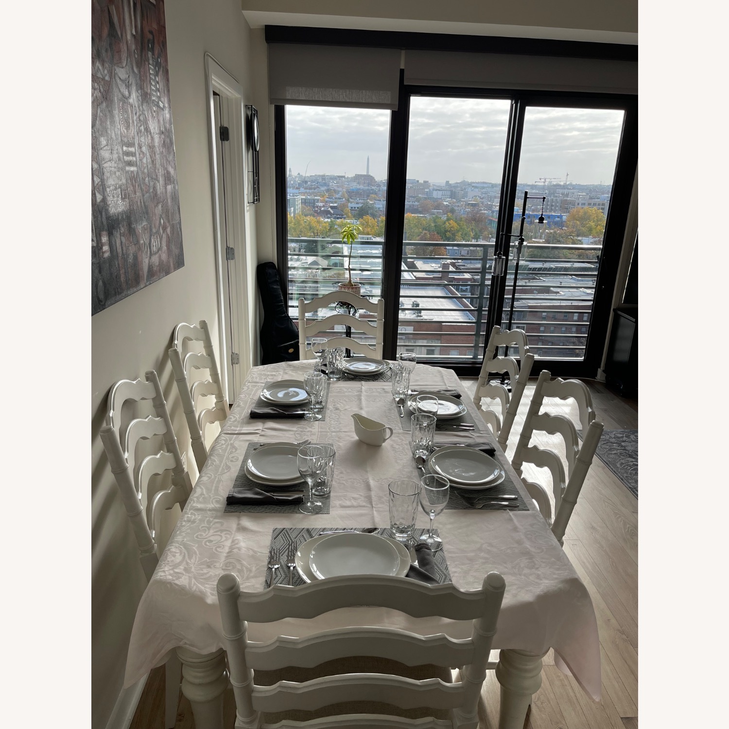 Charleston 6-Piece White Wood Dining Set - image-3