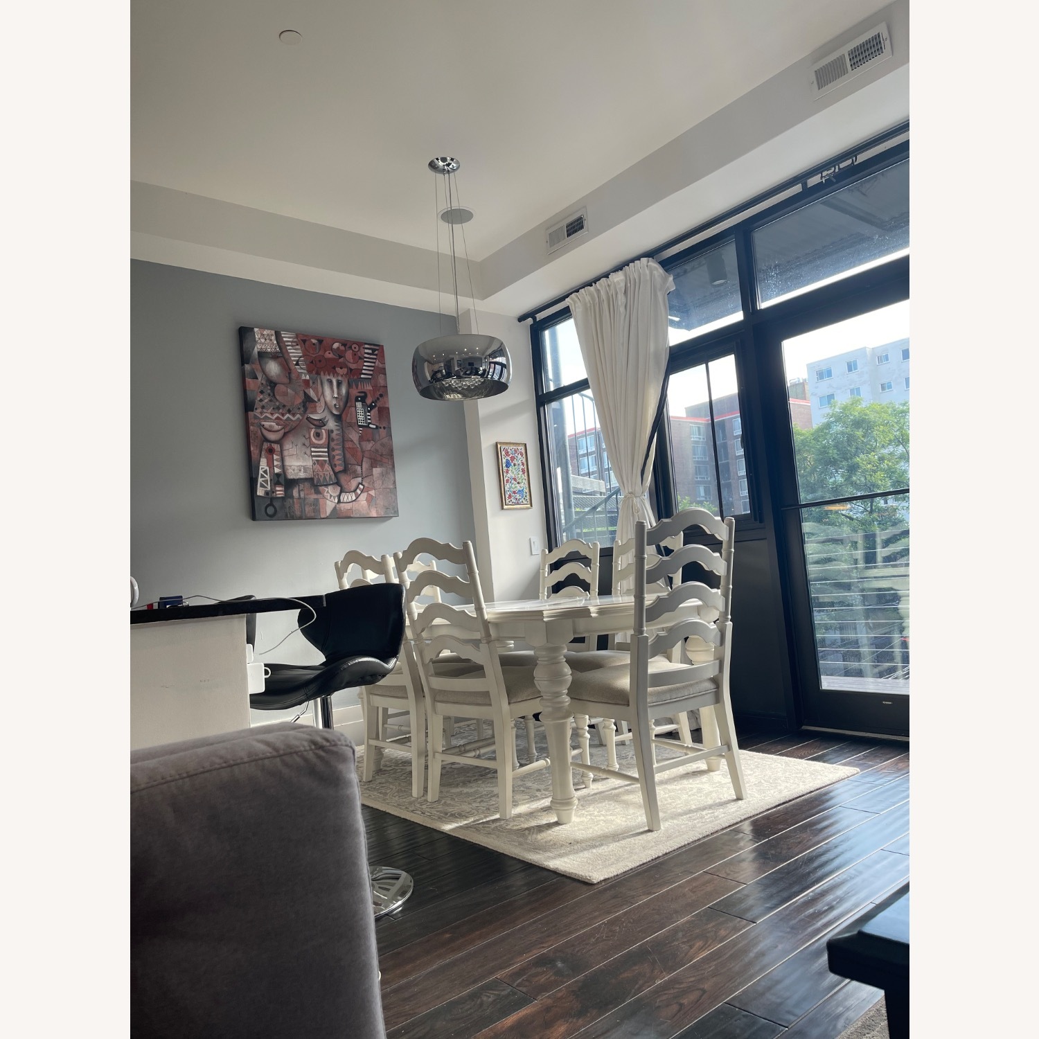 Charleston 6-Piece White Wood Dining Set - image-2