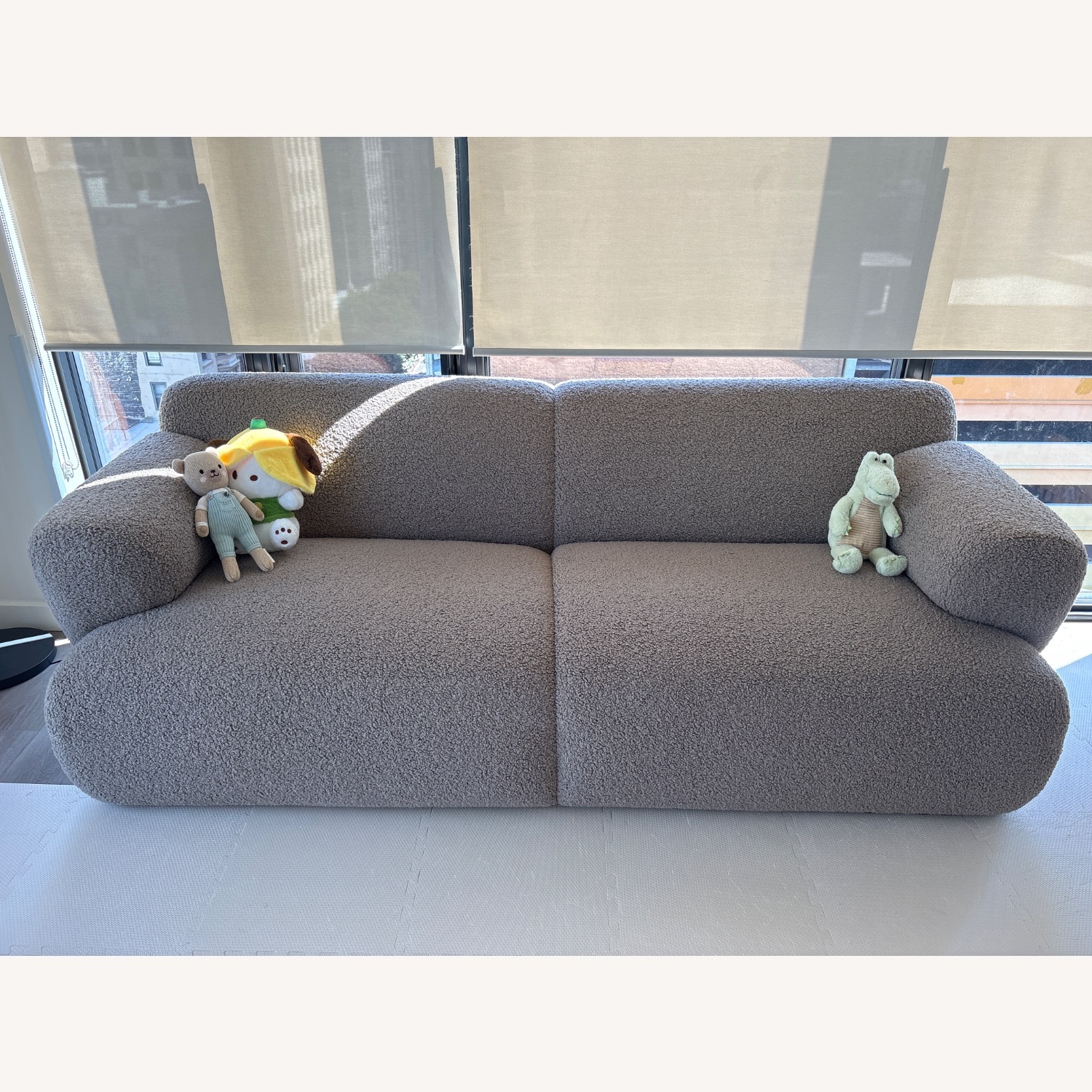 AllModern Marilee Brown Sherling Sofa - image-1