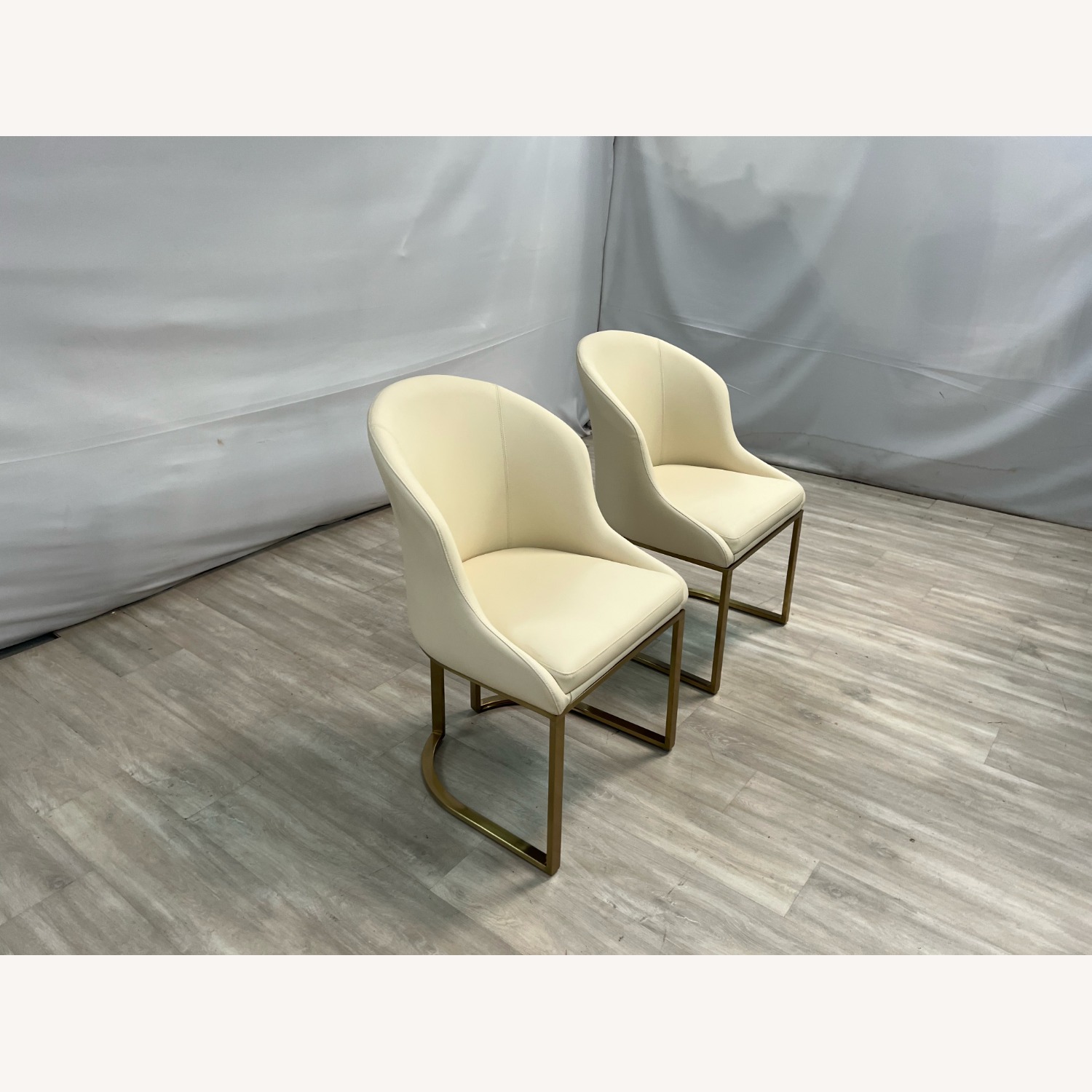 Orren Ellis Teferi PU Leather Stainless Steel Base Set of 2 - image-2