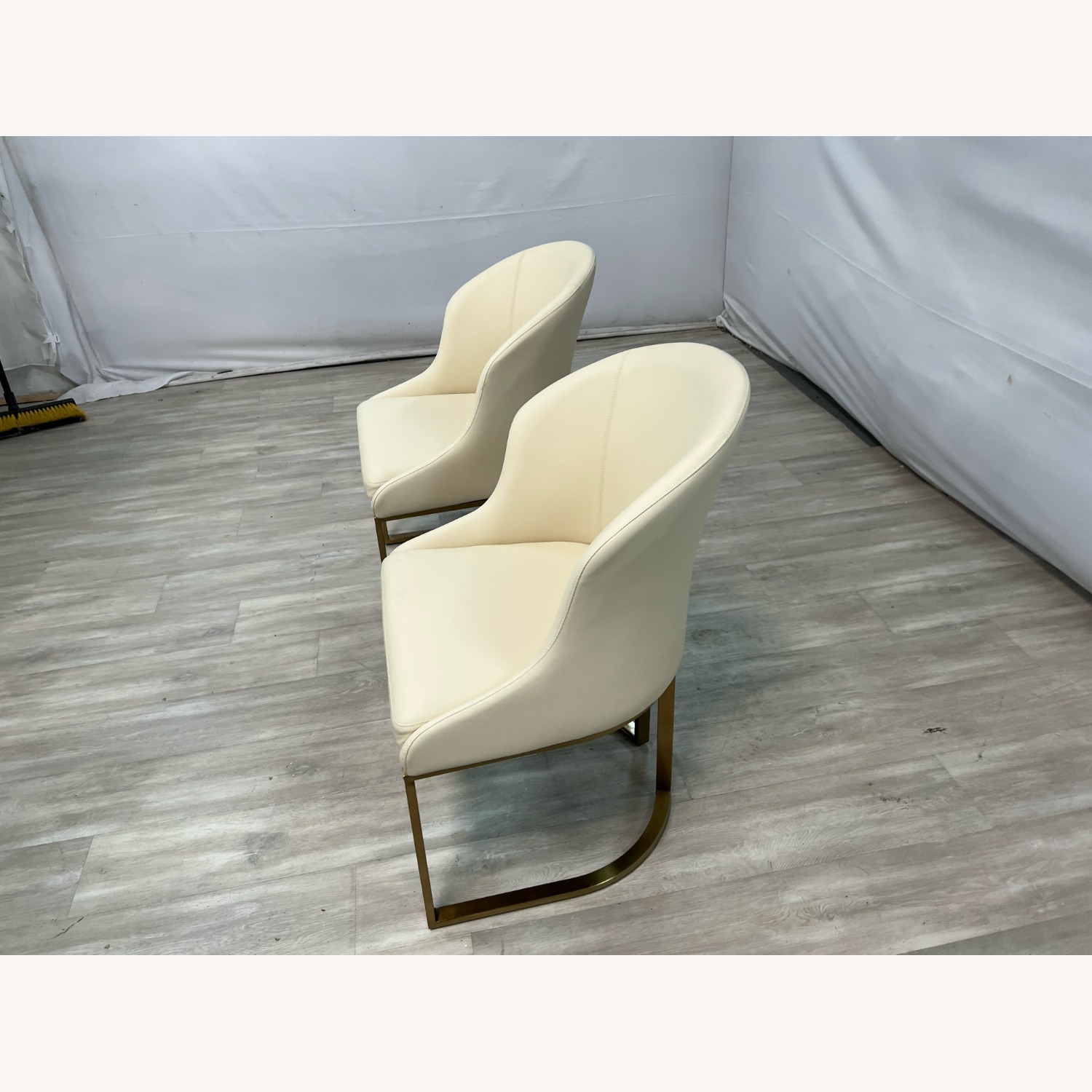 Orren Ellis Teferi PU Leather Stainless Steel Base Set of 2 - image-5