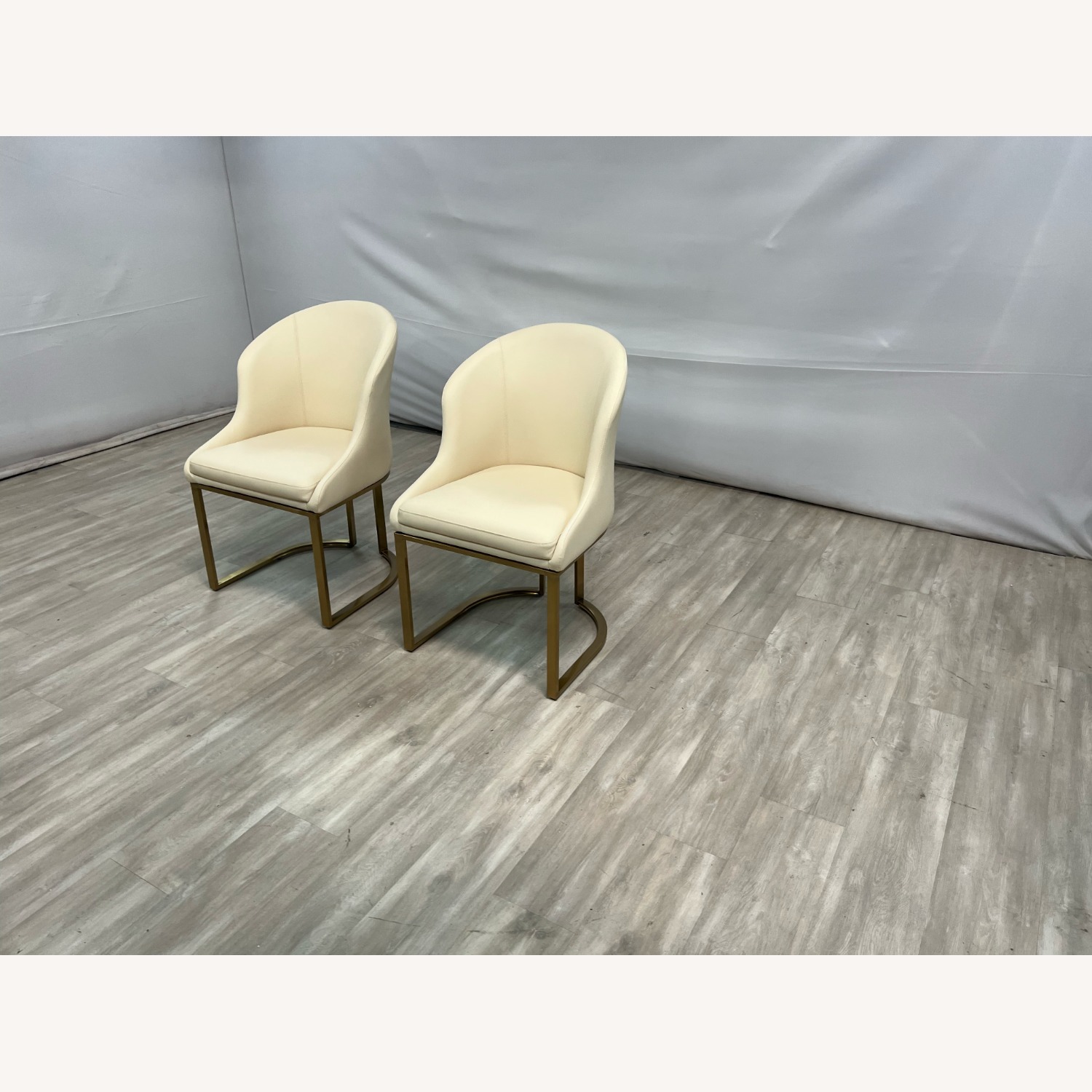 Orren Ellis Teferi PU Leather Stainless Steel Base Set of 2 - image-4