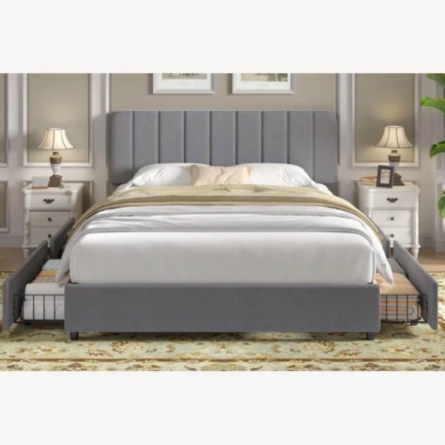 Wayfair Dark Gray Queen Bed - image-6