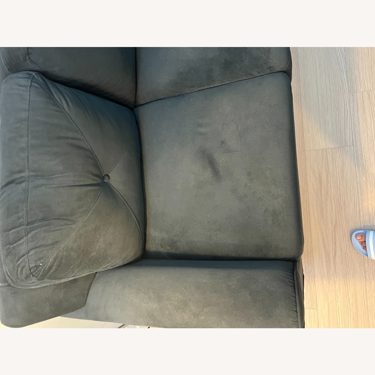 Black Fabric 3+ Seater Sofa - image-3