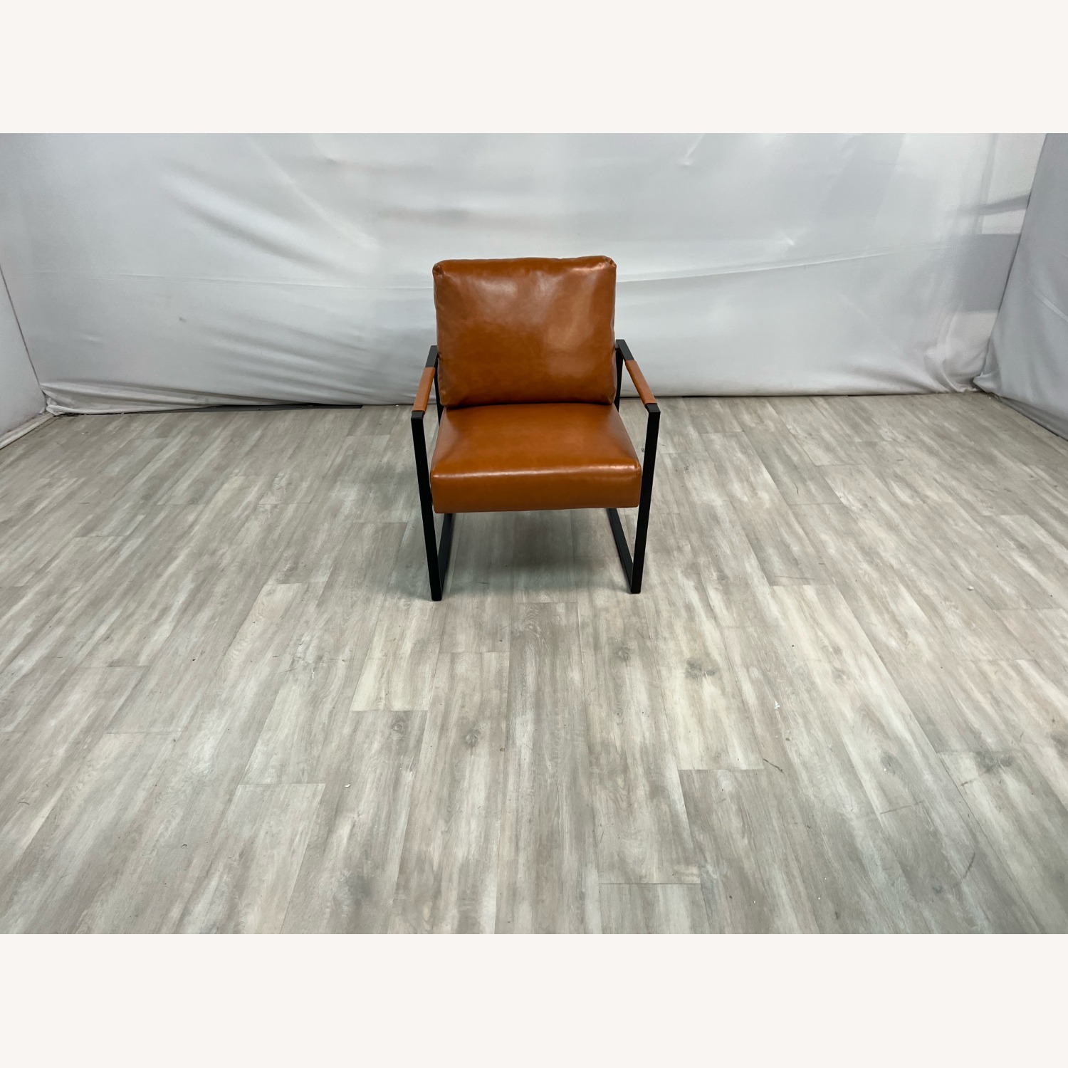 17 Stories Achilina Soft Vegan Leather Arm Accent Chair - image-1