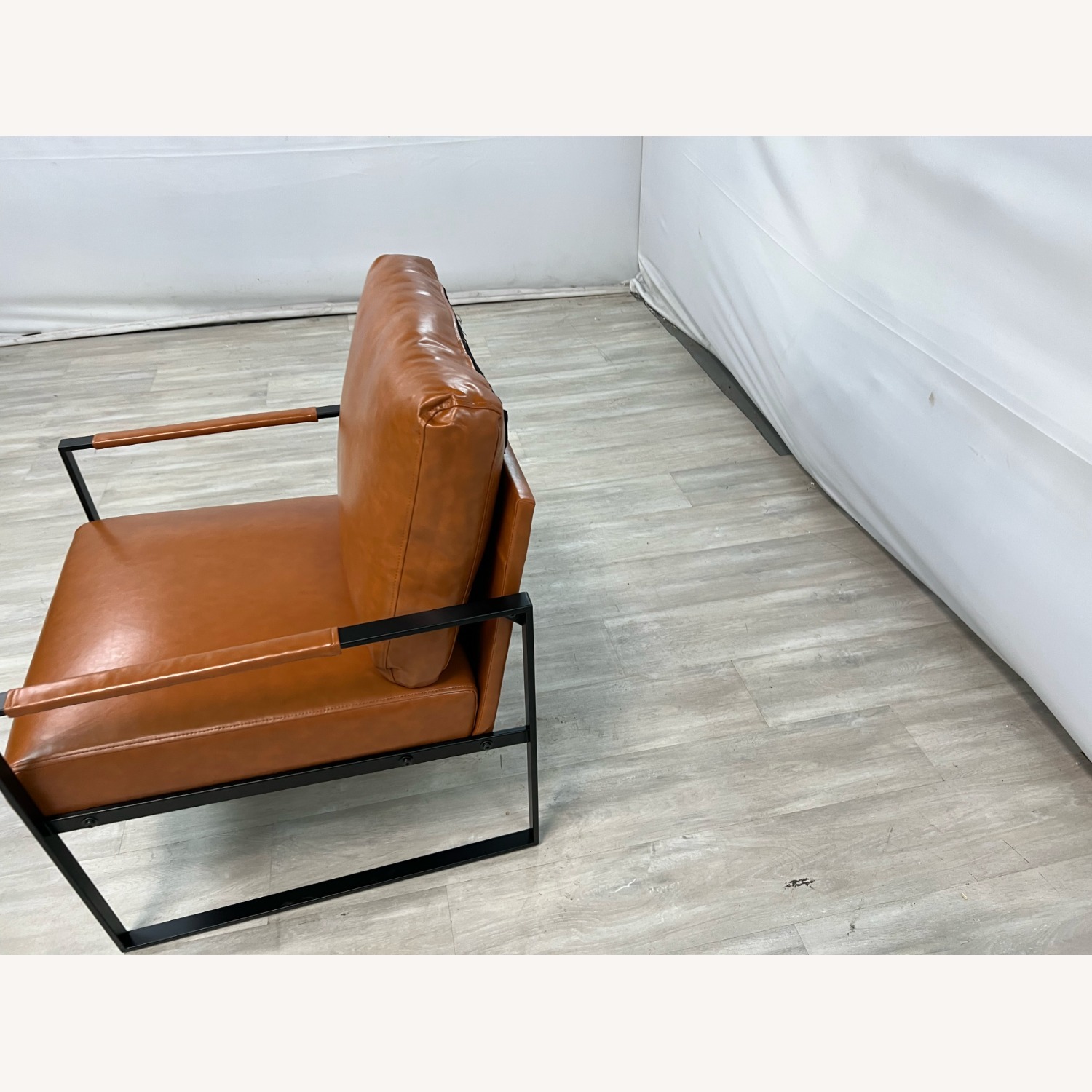 17 Stories Achilina Soft Vegan Leather Arm Accent Chair - image-4