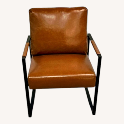 Used 17 Stories Achilina Soft Vegan Leather Arm Accent Chair for sale on AptDeco