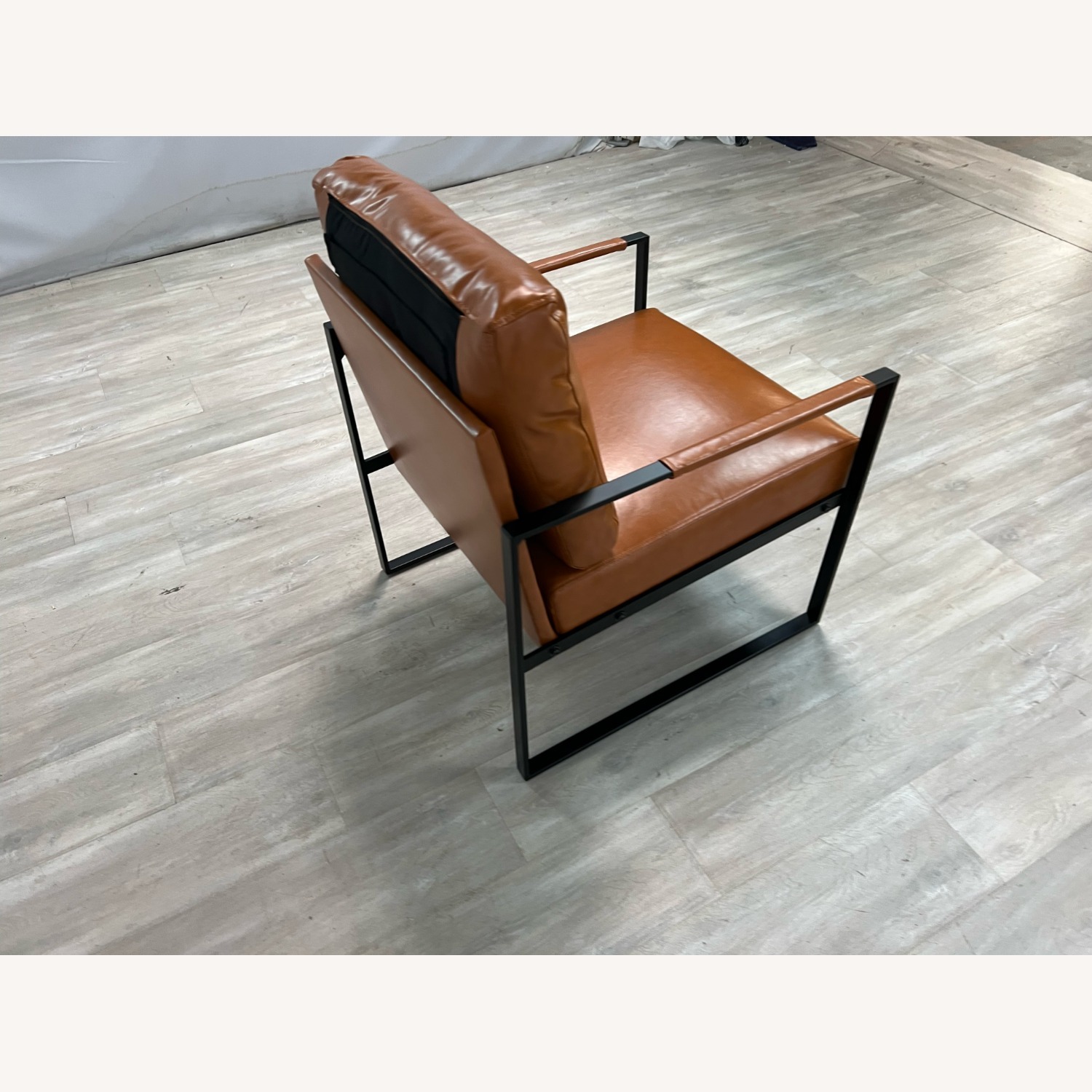 17 Stories Achilina Soft Vegan Leather Arm Accent Chair - image-6