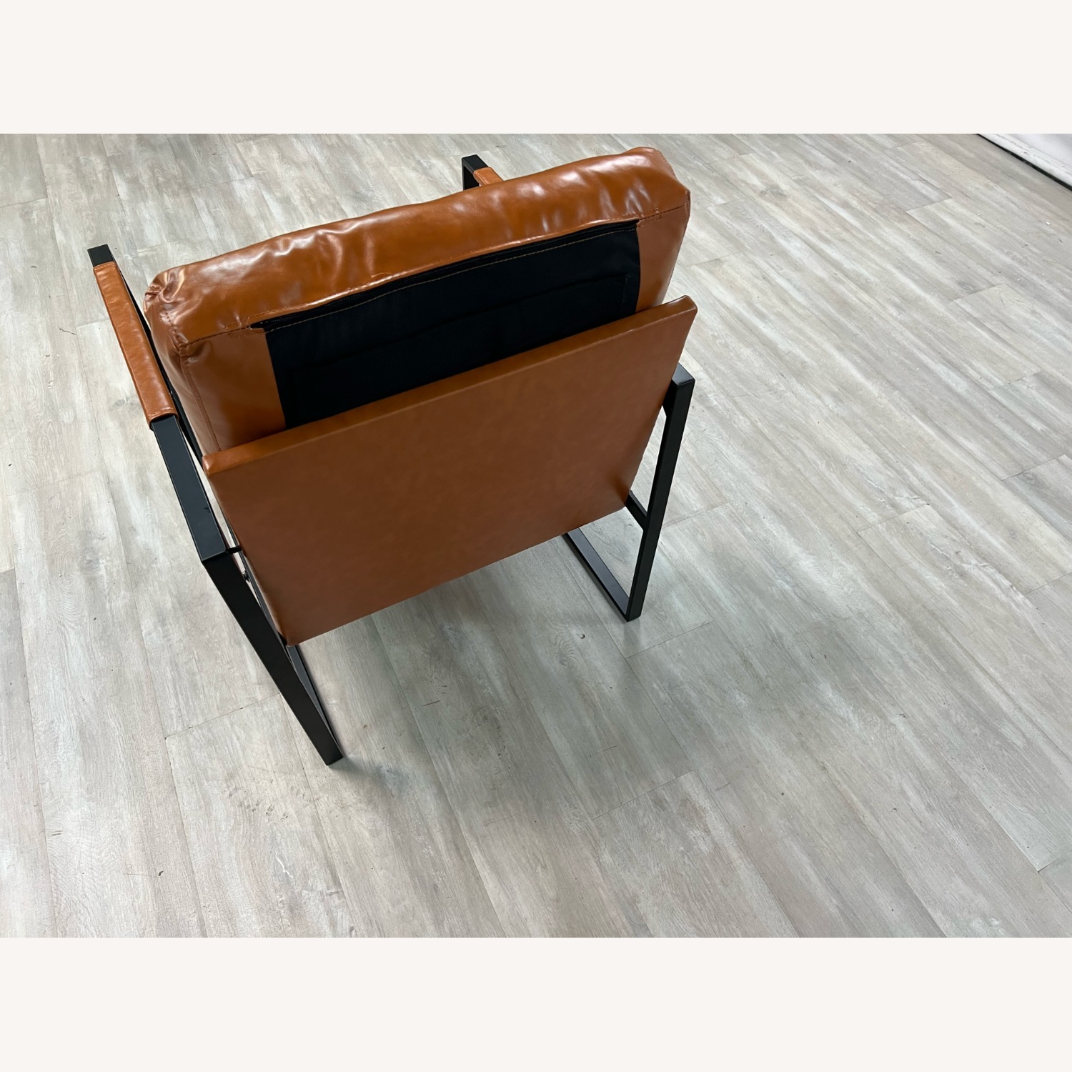 17 Stories Achilina Soft Vegan Leather Arm Accent Chair - image-5