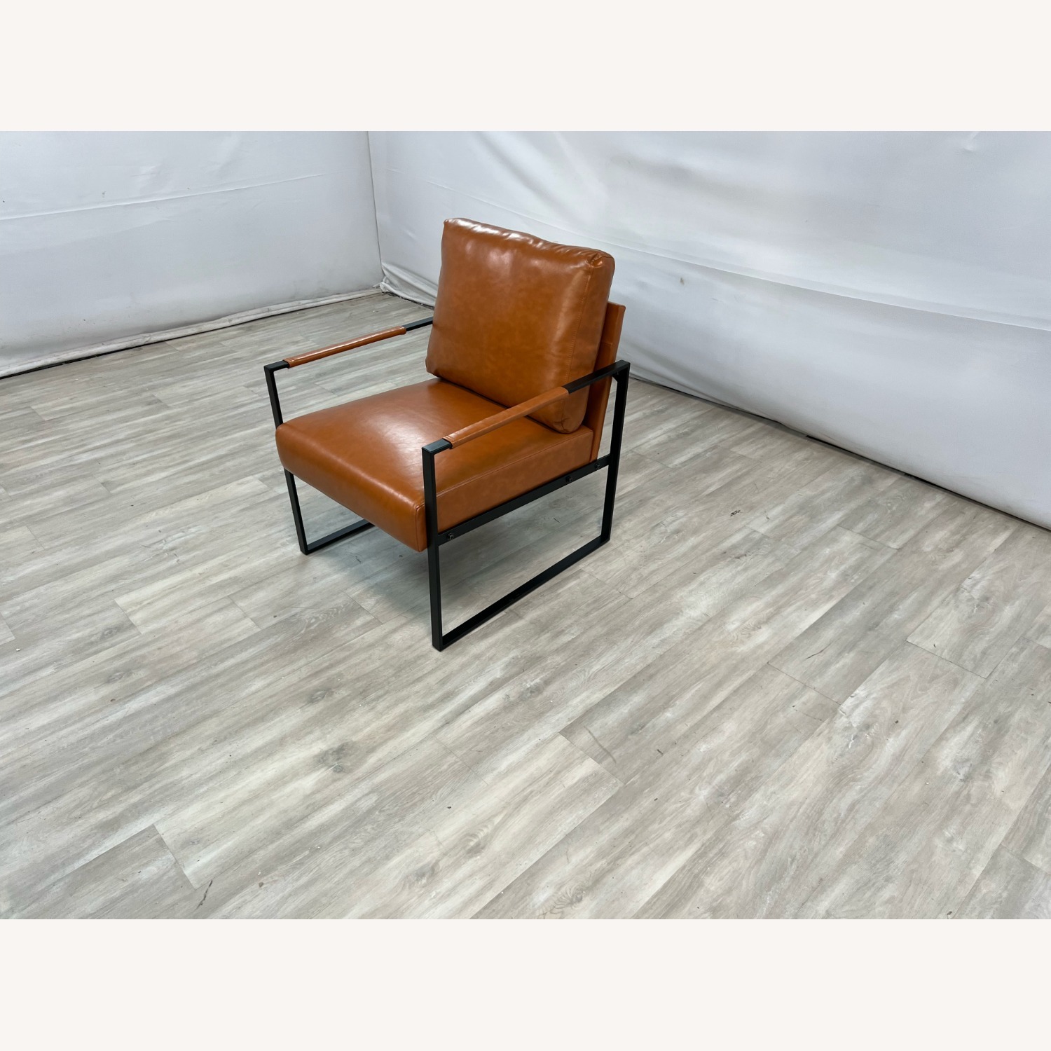 17 Stories Achilina Soft Vegan Leather Arm Accent Chair - image-3