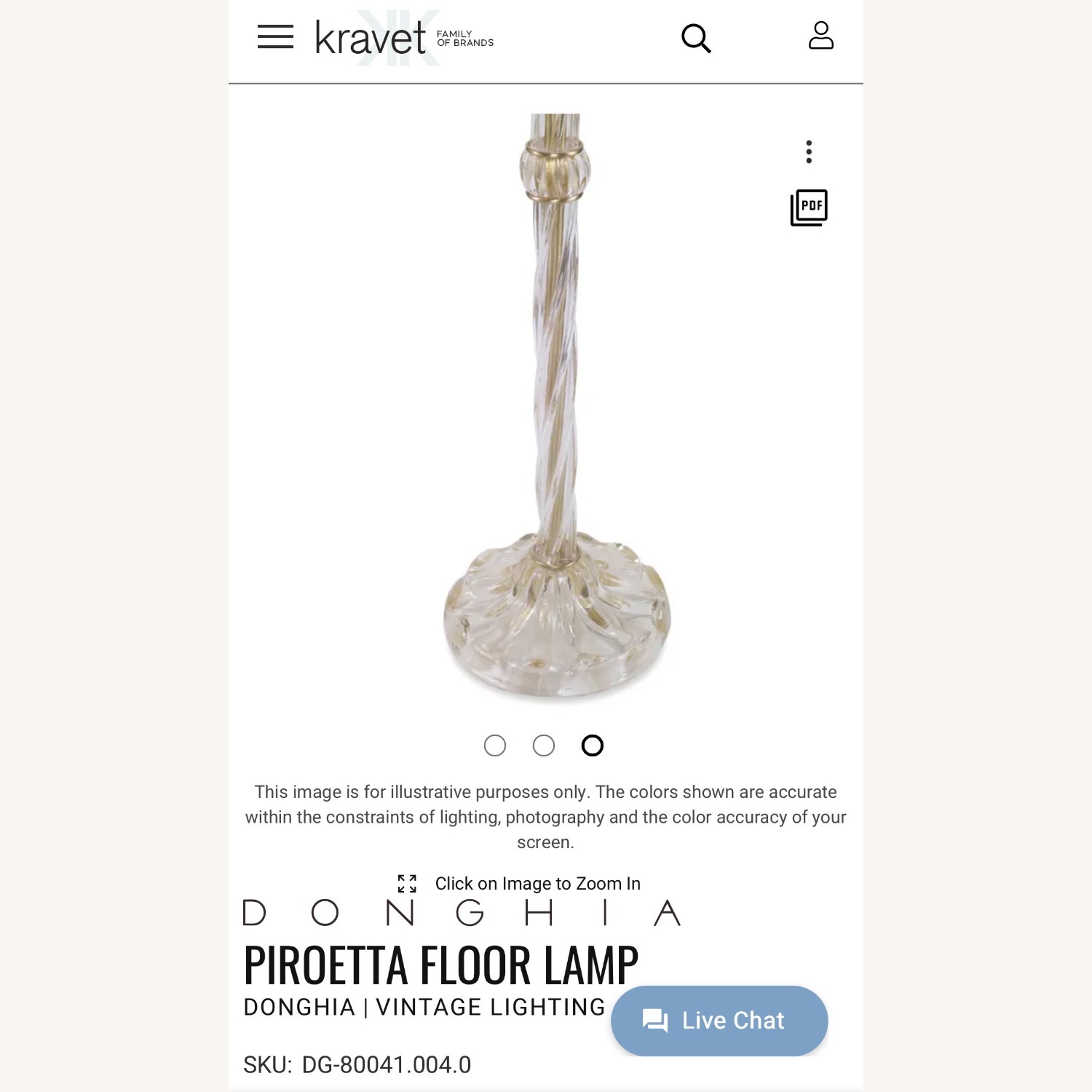 Donghia Piroetta Vintage Murano Glass Floor Lamp - image-1