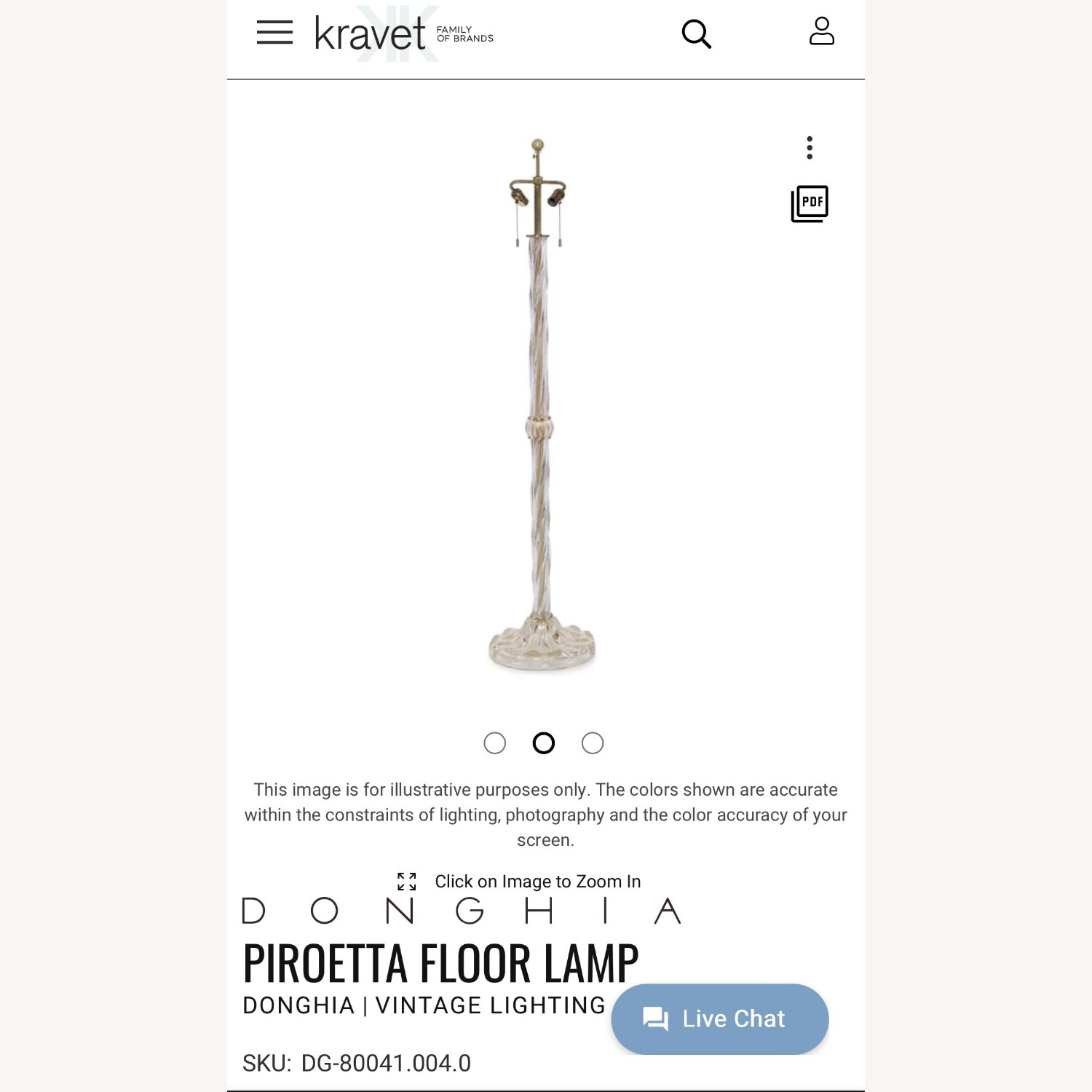 Donghia Piroetta Vintage Murano Glass Floor Lamp - image-2