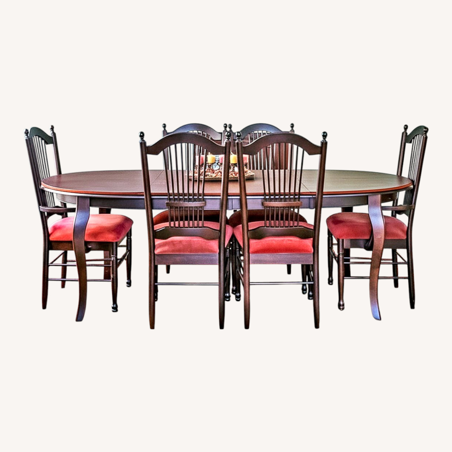 Walter E. Smithe Dark Brown Wood Dining Set - image-0