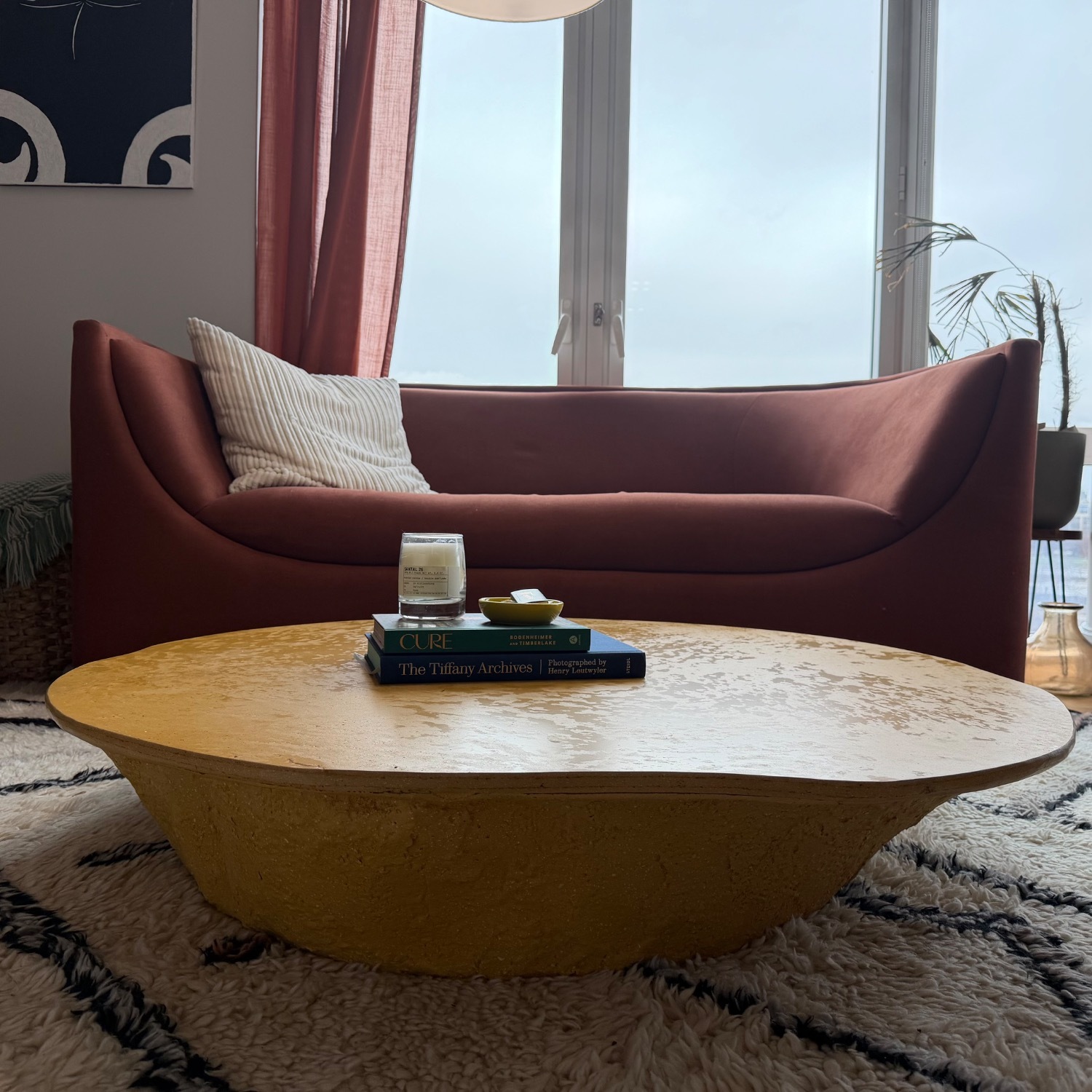 Italian Designer Yellow Coffee Table - image-2