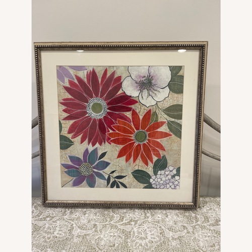 Used Red, Orange and Green Floral Wall Decor for sale on AptDeco