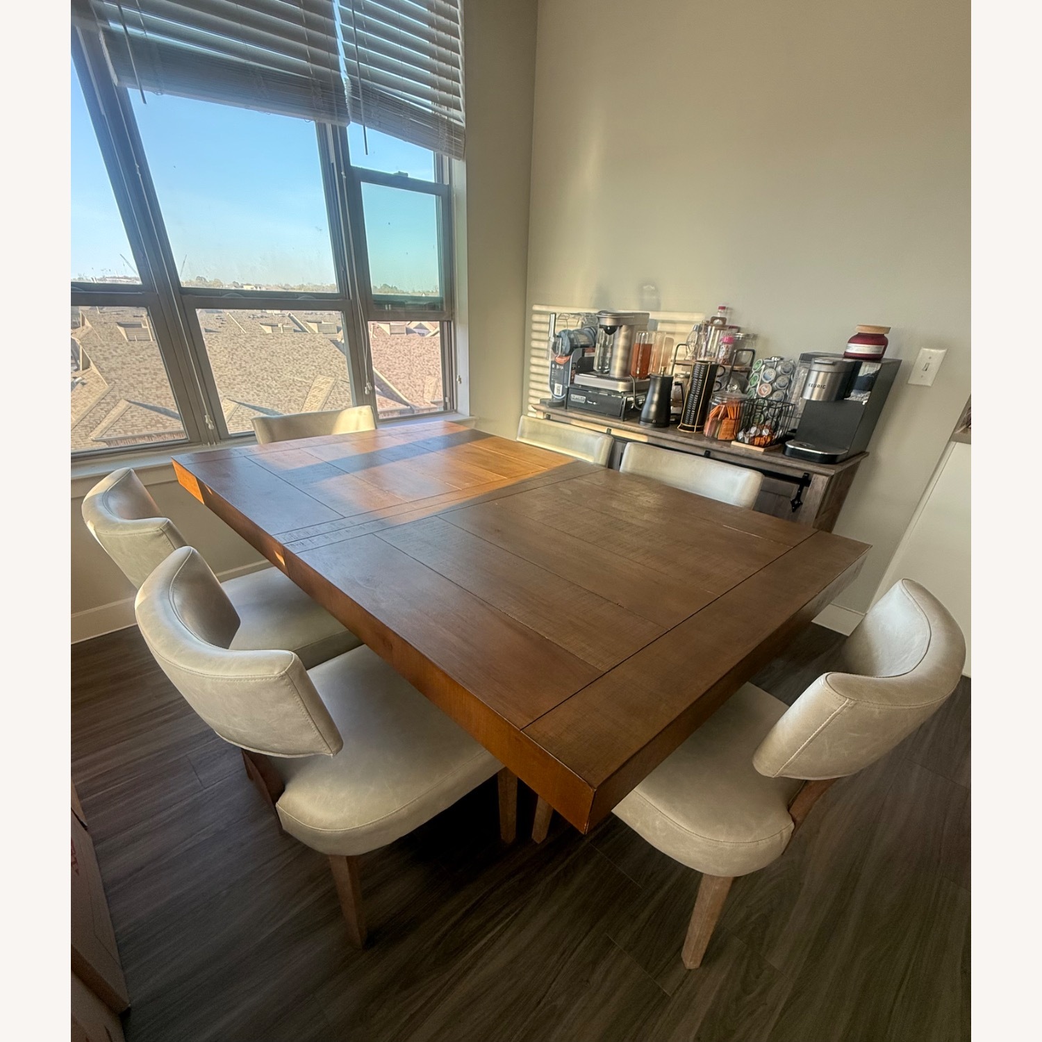 Dark Brown Wood Dining Sets - image-1