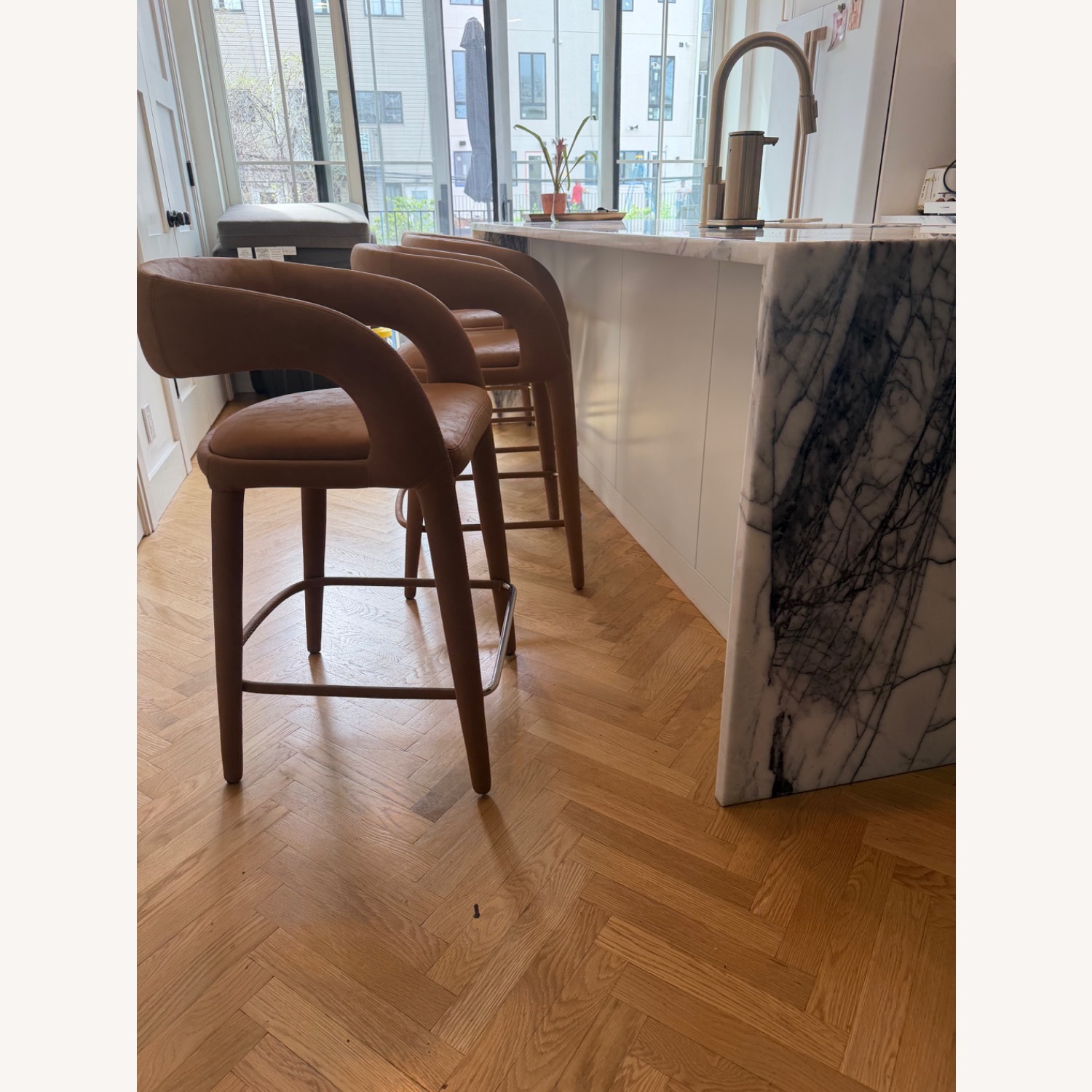 Restoration Hardware Nicola Open Barrelback Stool - image-6