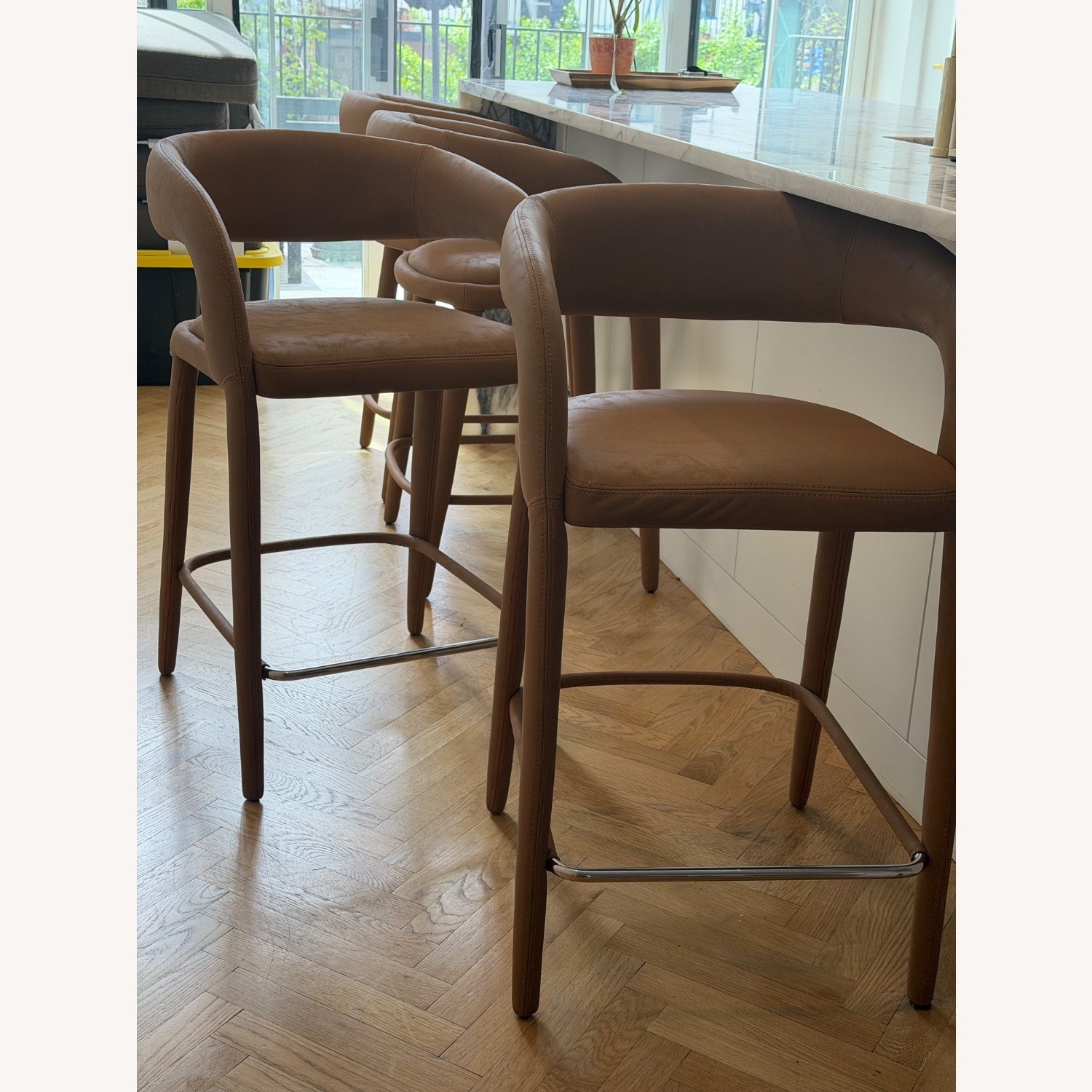Restoration Hardware Nicola Open Barrelback Stool - image-4