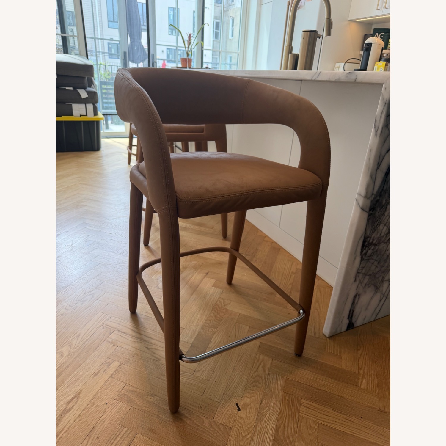 Restoration Hardware Nicola Open Barrelback Stool - image-5
