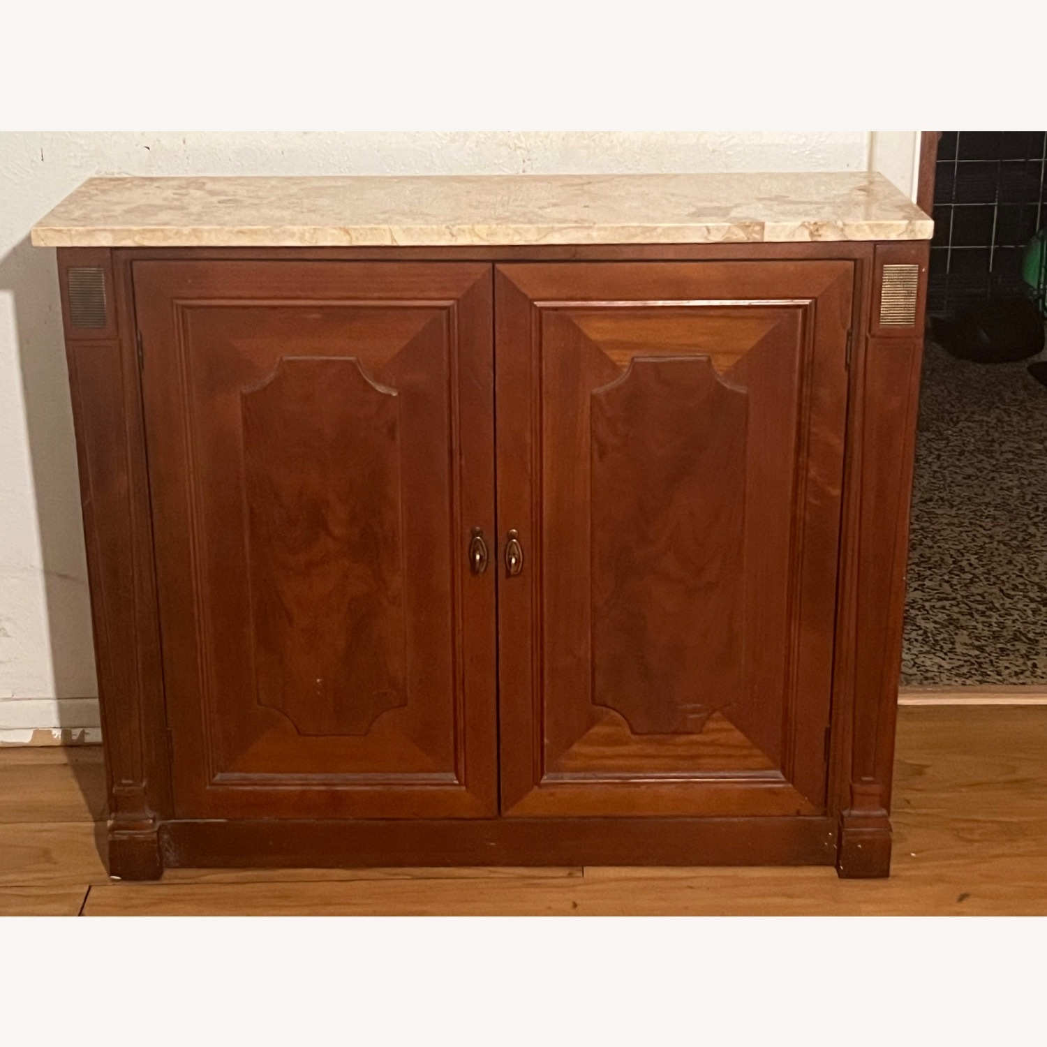 Vintage/Antique Light Brown Wood Sideboard - image-1