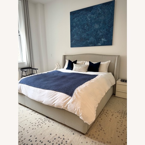 Used Mitchell Gold + Bob Williams Light Gray King Bed for sale on AptDeco