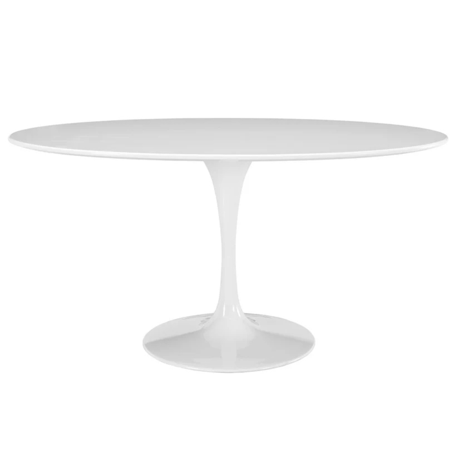 Modway Lippa 60" Oval White Wood Top Dining Table - image-10
