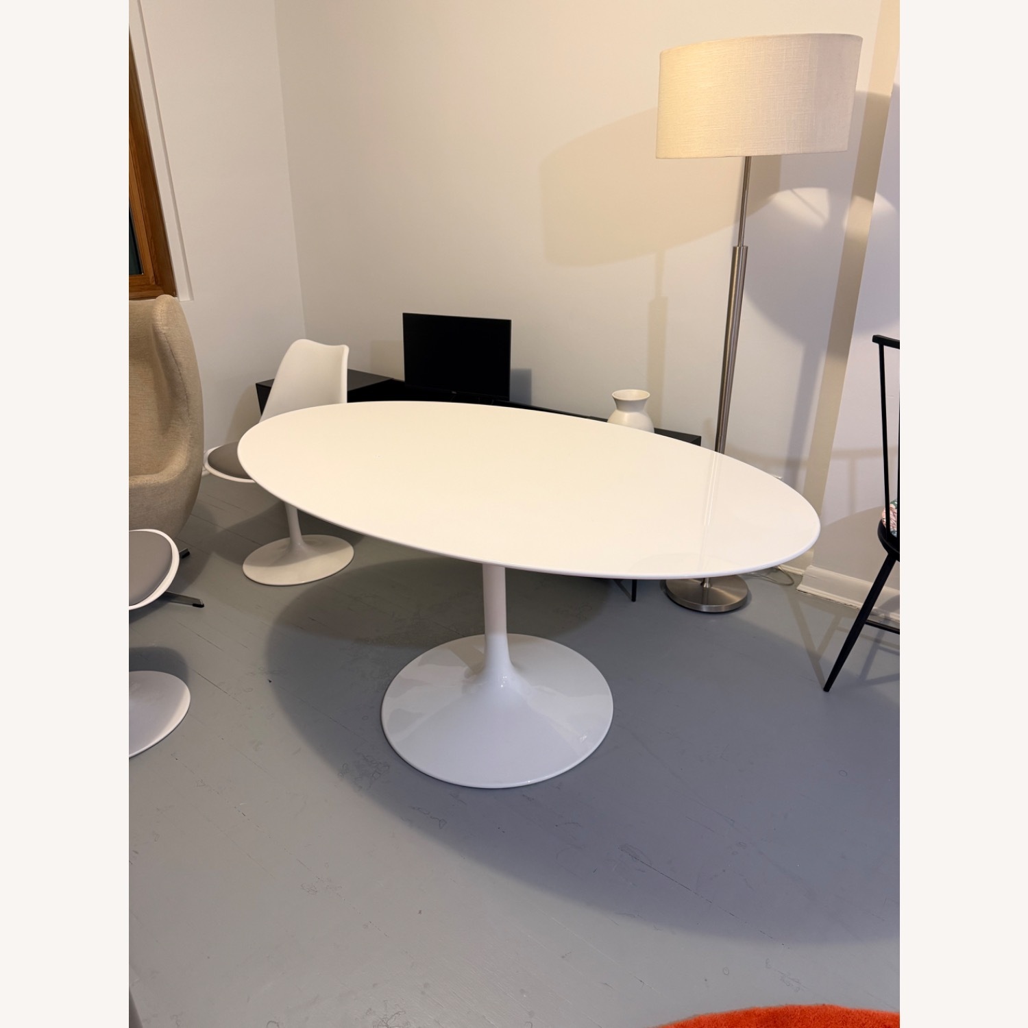 Modway Lippa 60" Oval White Wood Top Dining Table - image-6