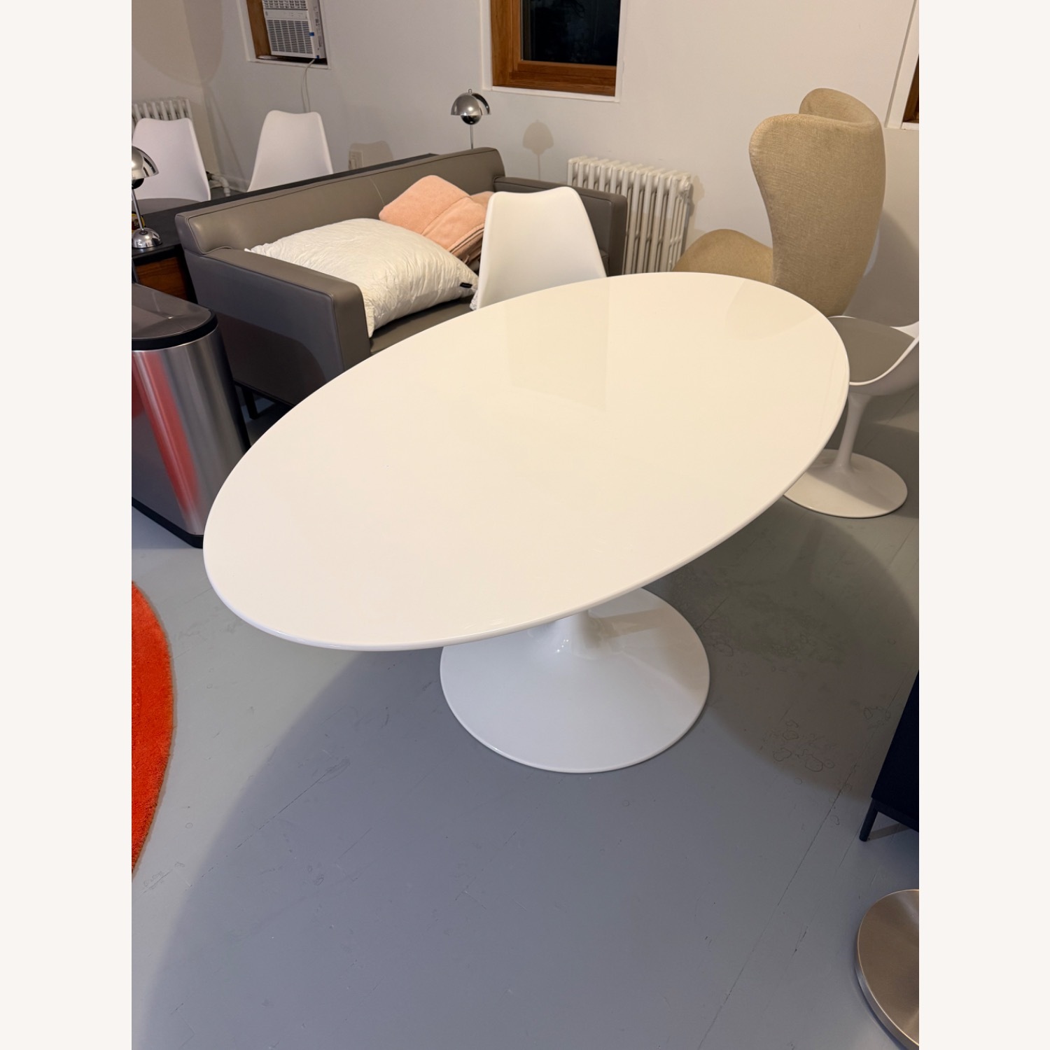 Modway Lippa 60" Oval White Wood Top Dining Table - image-5