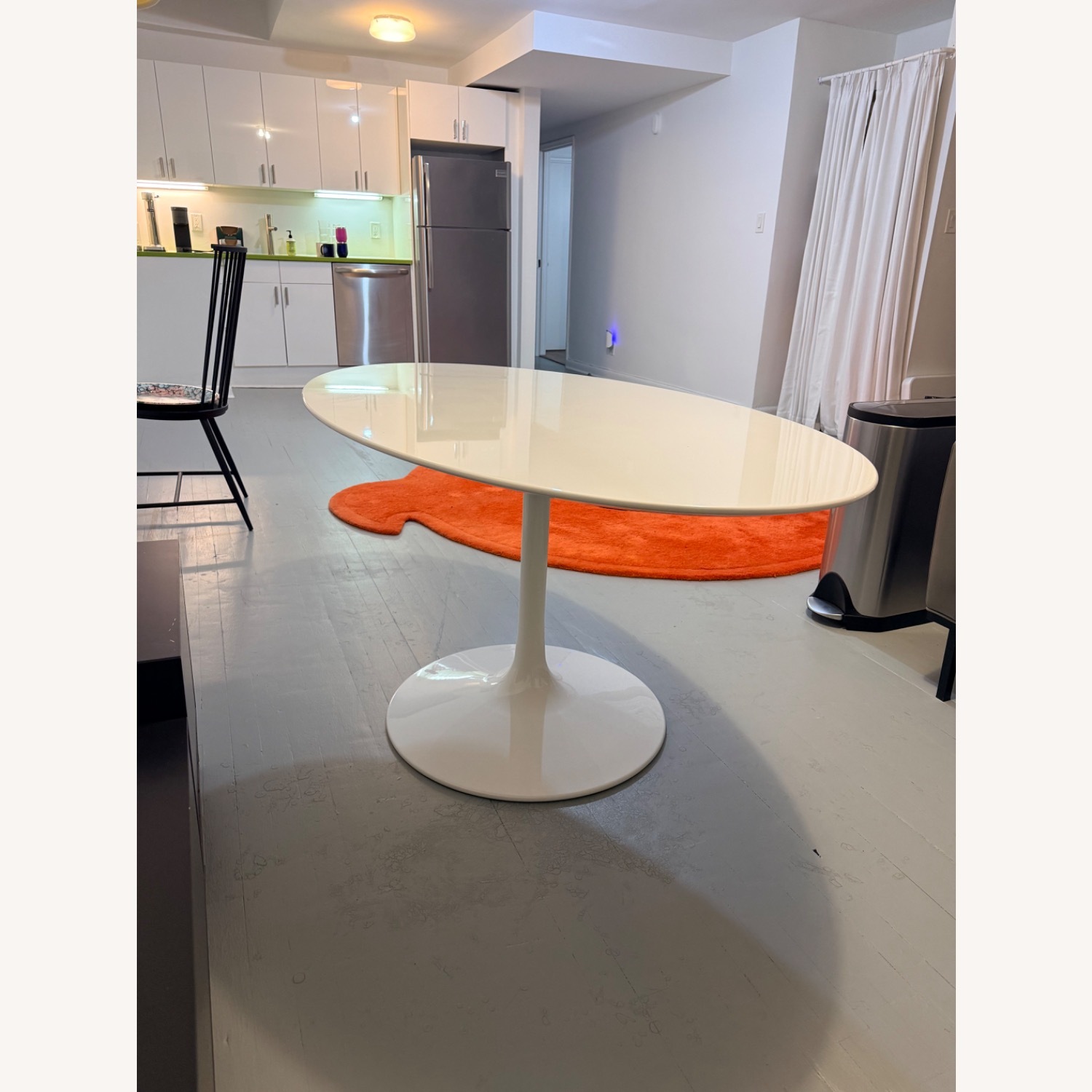 Modway Lippa 60" Oval White Wood Top Dining Table - image-4