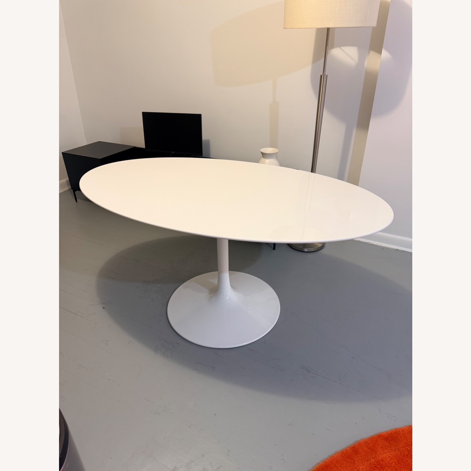 Modway Lippa 60" Oval White Wood Top Dining Table - image-1