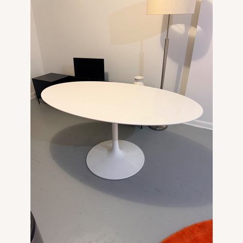 Used Modway Lippa 60" Oval White Wood Top Dining Table for sale on AptDeco