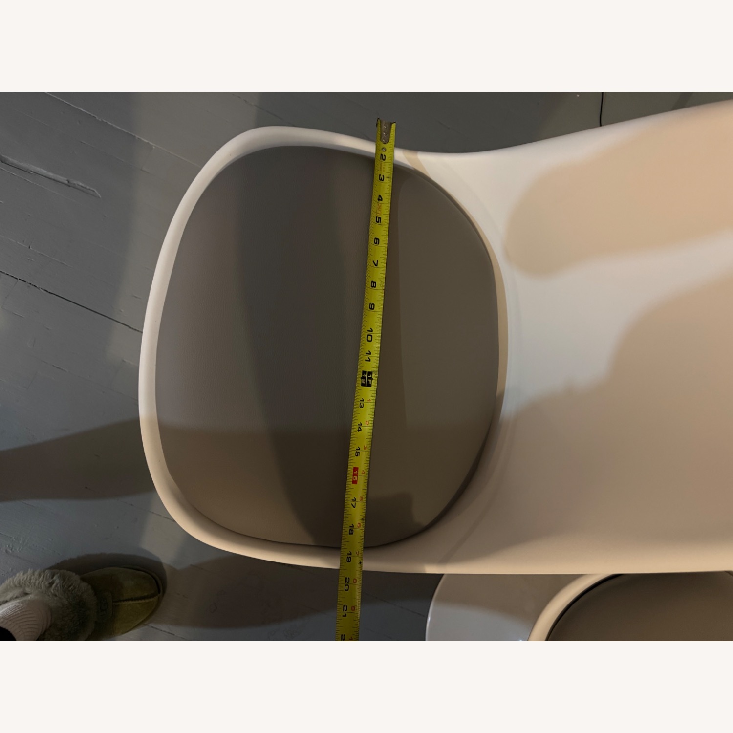 White Grey Modern Dining Chair - image-8