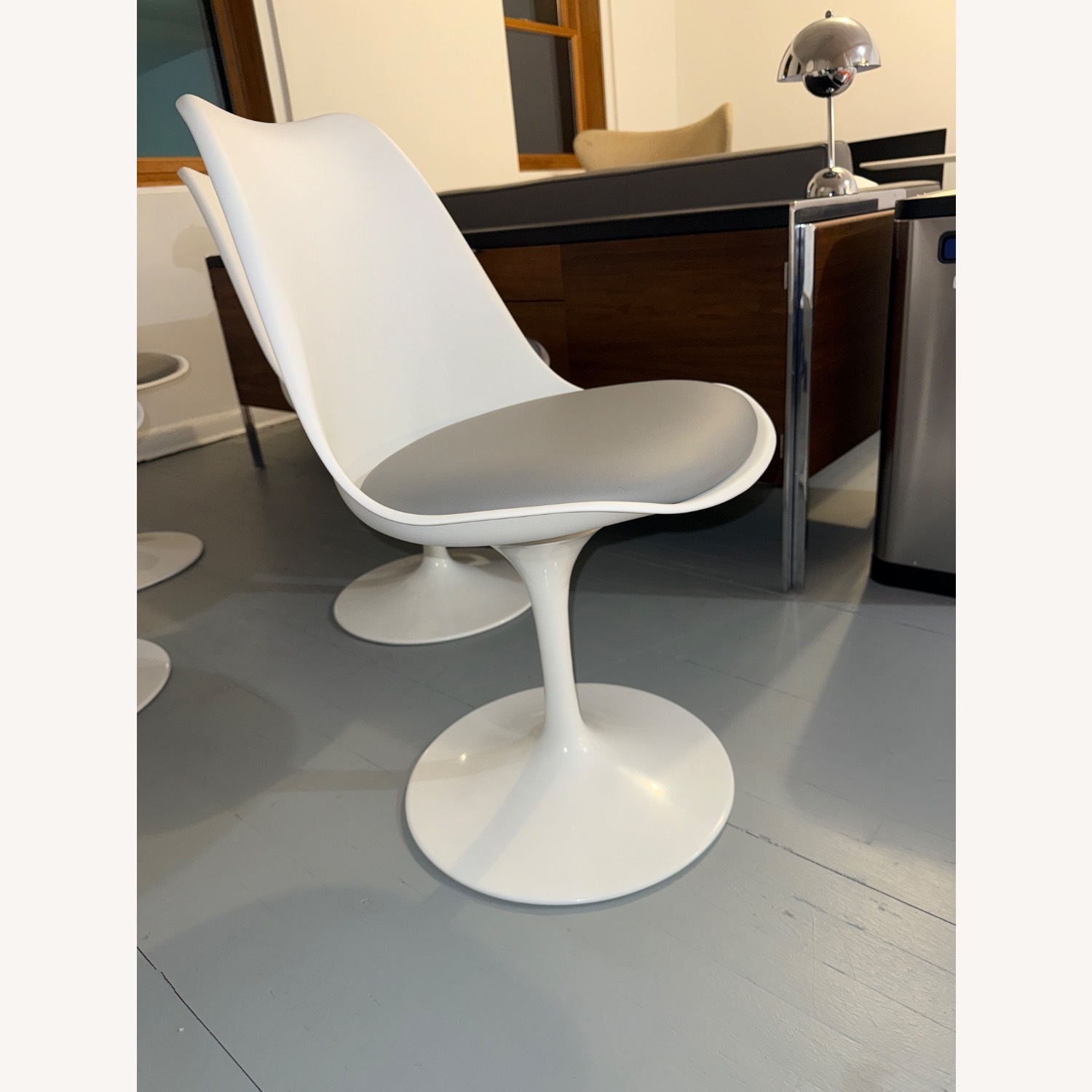 White Grey Modern Dining Chair - image-13