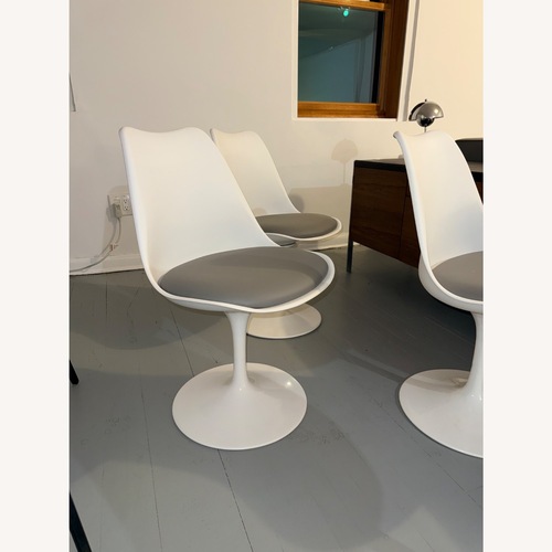 Used White Grey Modern Dining Chair for sale on AptDeco