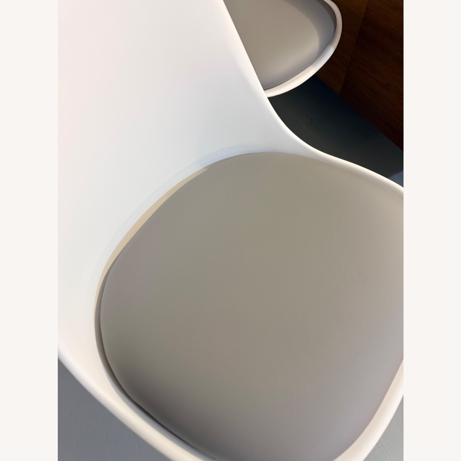 White Grey Modern Dining Chair - image-5